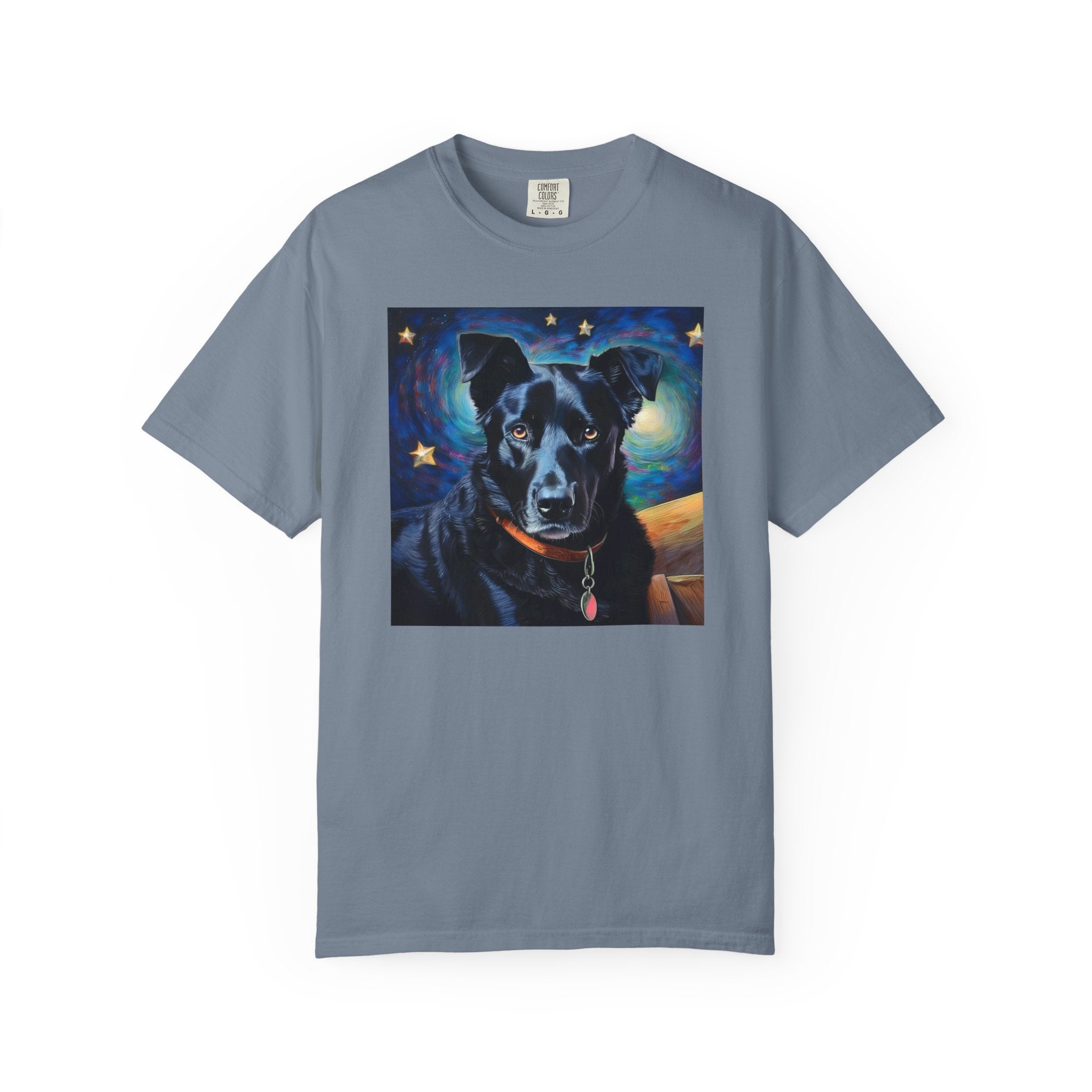 Black Shepherd Lab Stary Night Unisex Garment-Dyed T-shirt