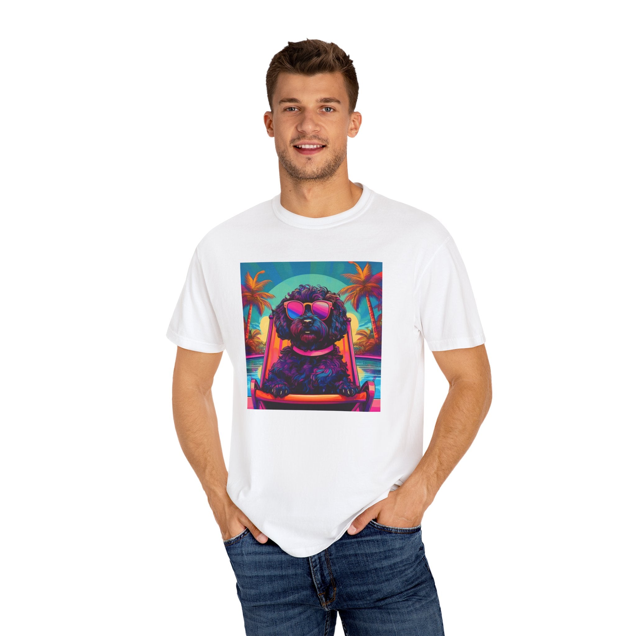 Doodle Poolside Unisex Garment-Dyed T-shirt