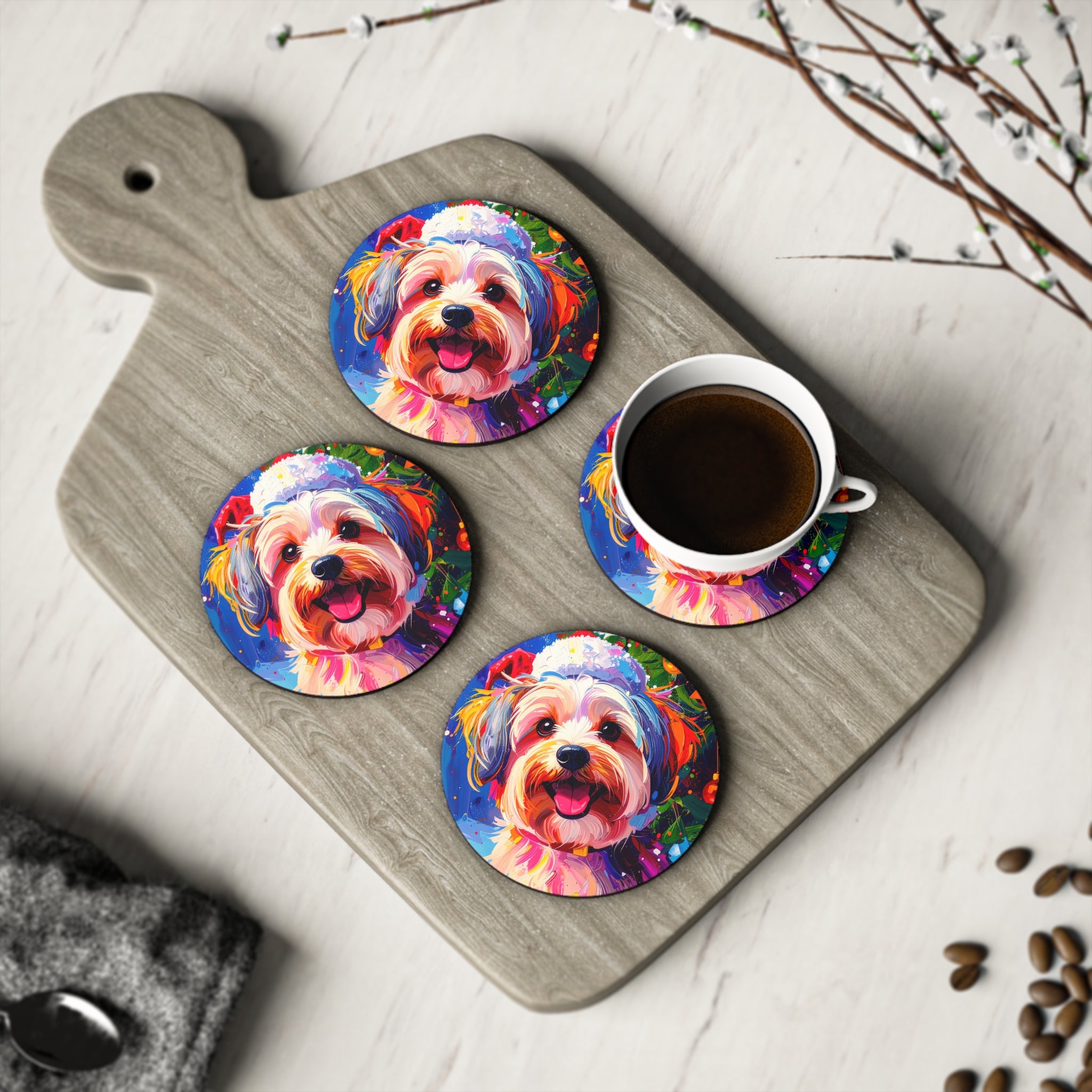 Yorkie Holiday II Coasters