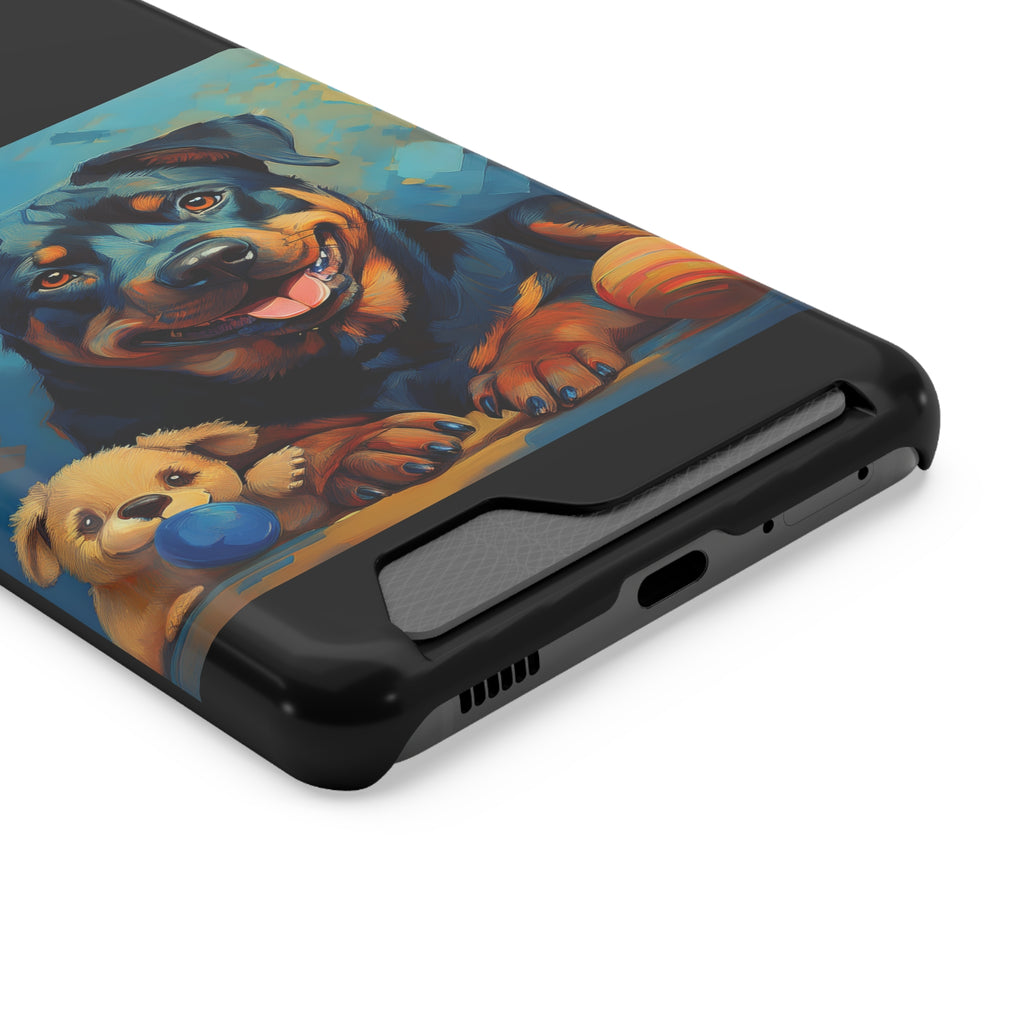 Rottweiler Phone Case with Card Holder