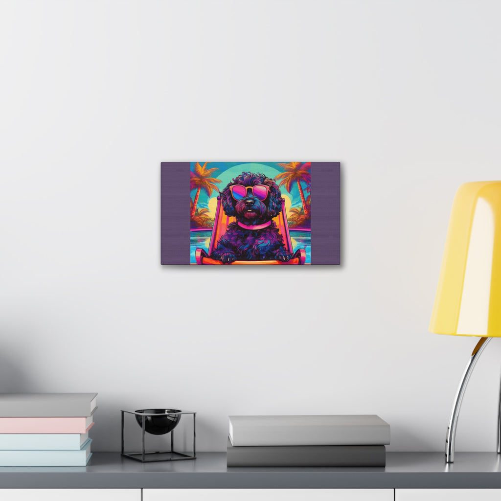 Doodle Poolside Canvas Painting