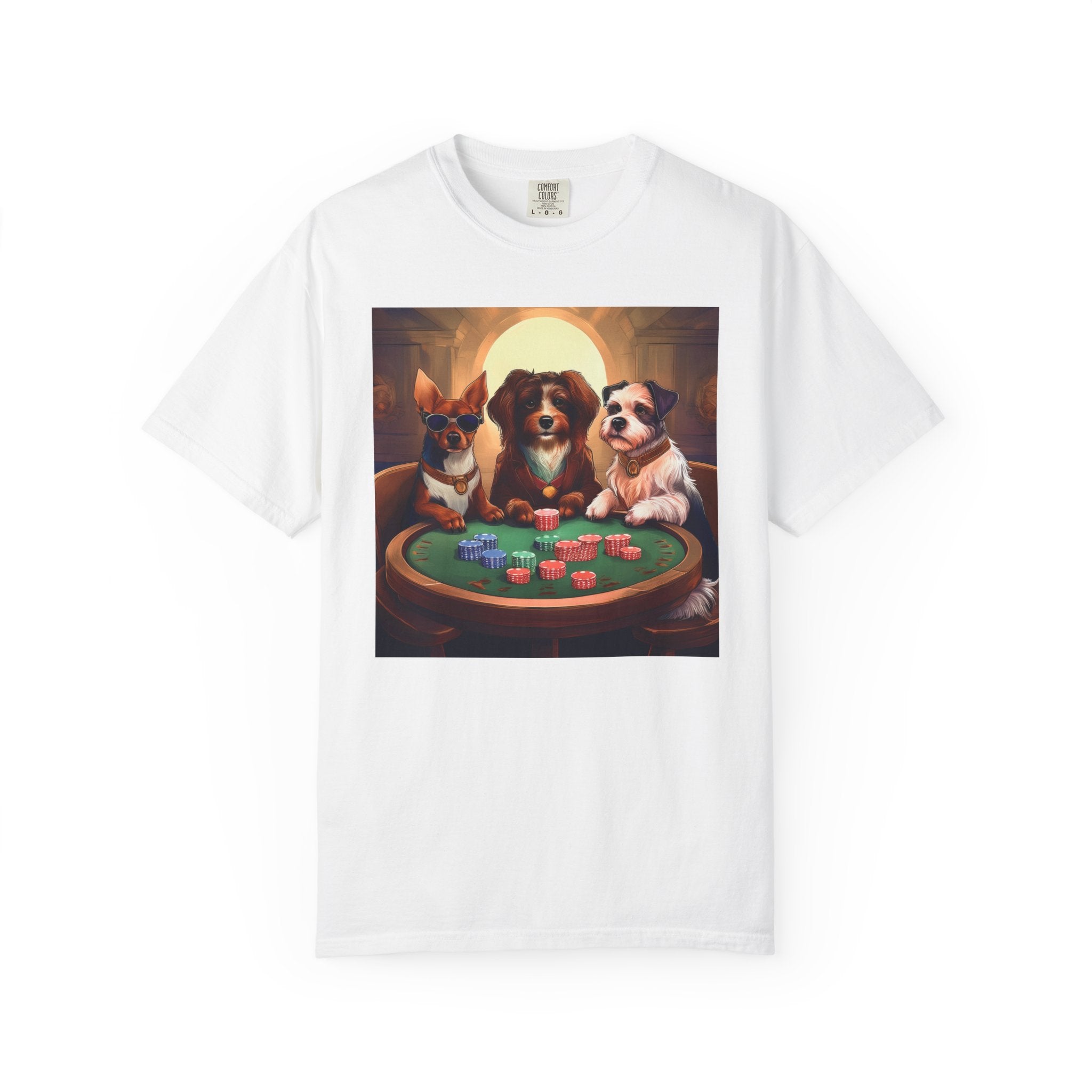 Puppy Poker Unisex Garment-Dyed T-shirt