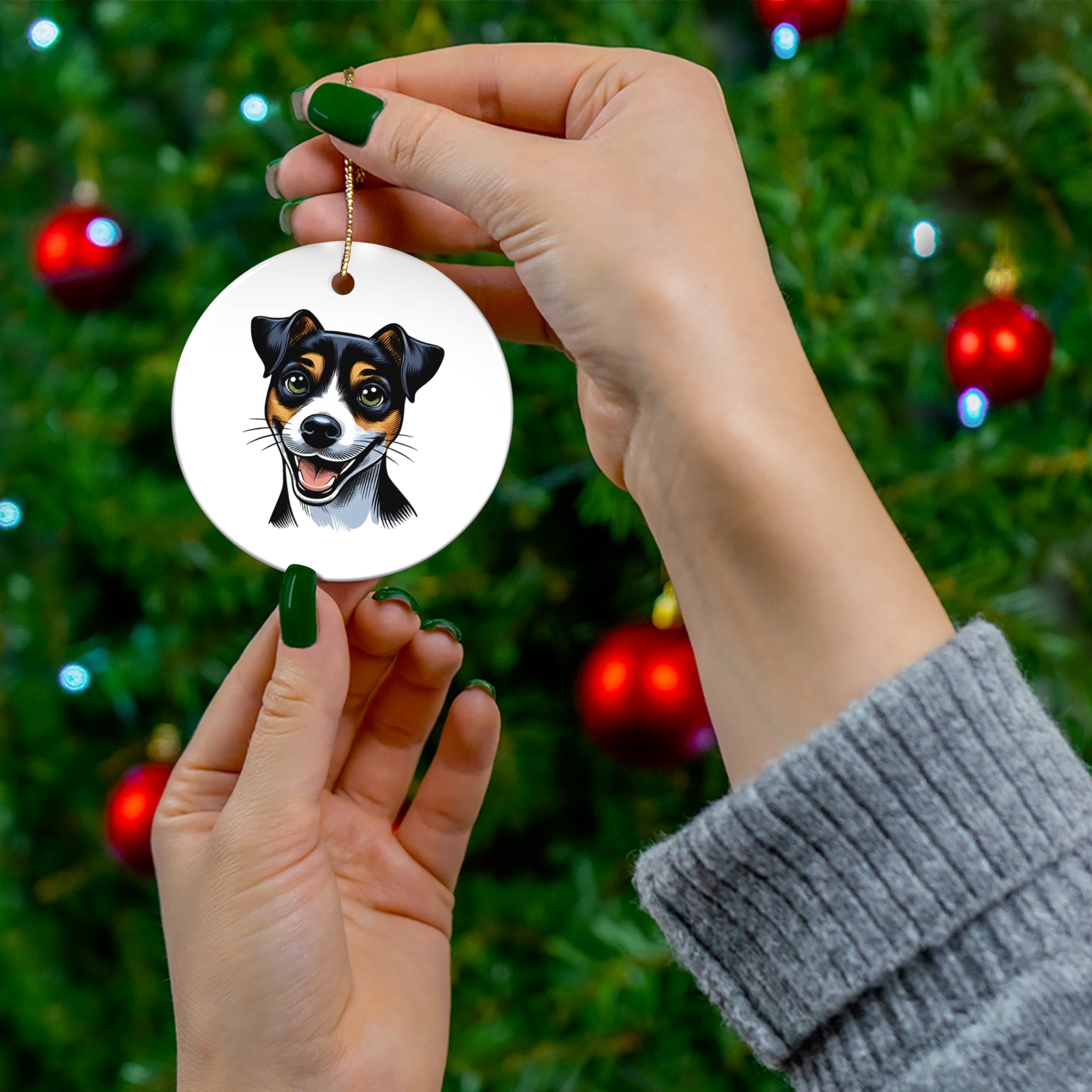 Jack Russel Ceramic Ornament