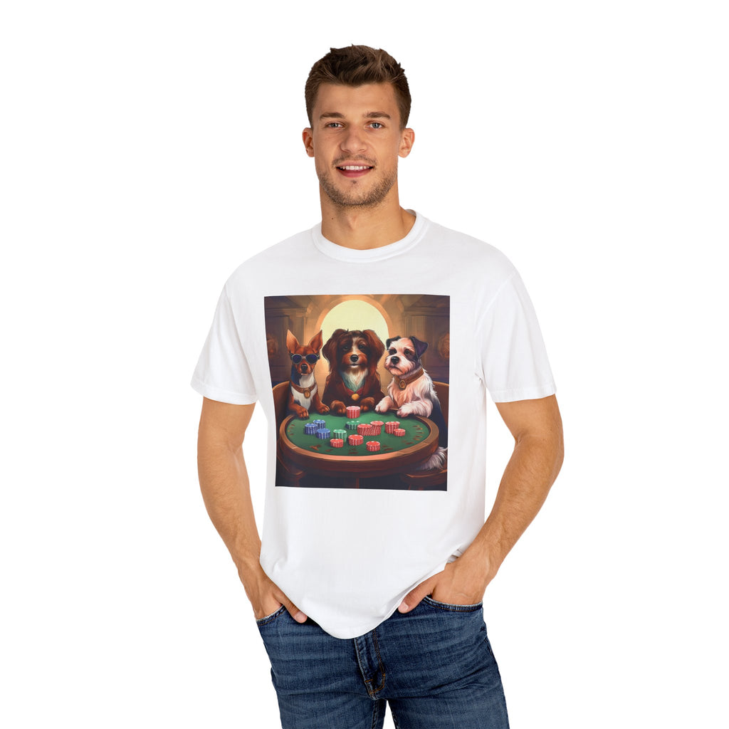Puppy Poker Unisex Garment-Dyed T-shirt