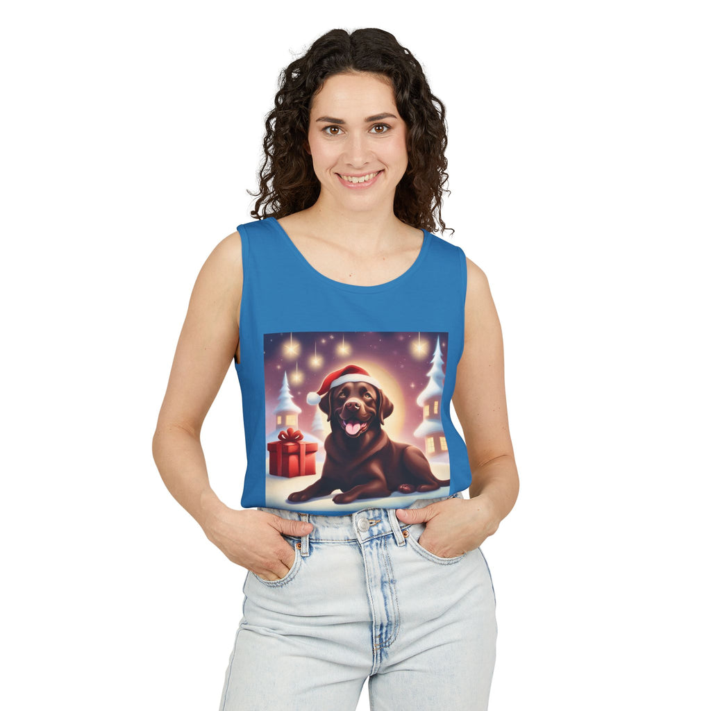 Chocolate Lab Holiday Unisex Tank Top