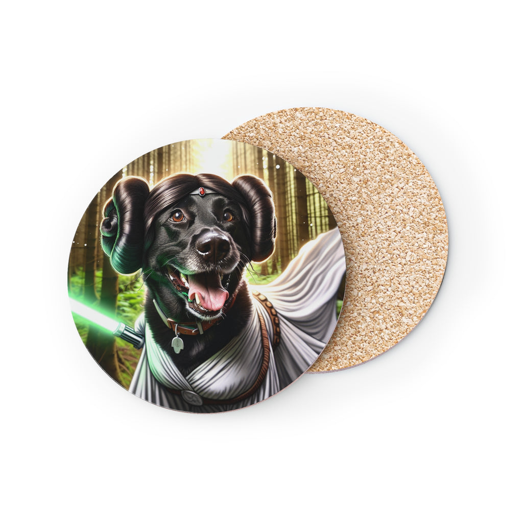 Black Lab Galaxy Princess Coasters