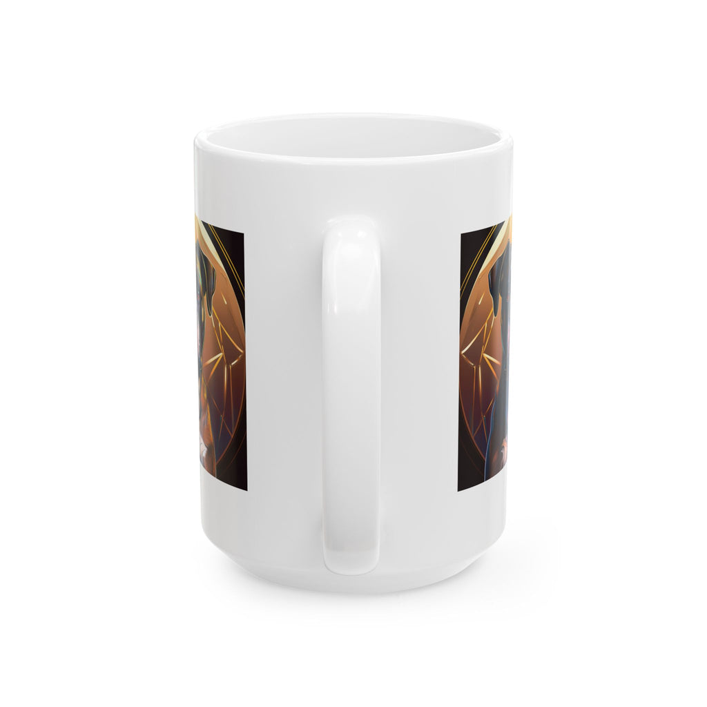 Brindle Gold Ceramic Mug, (11oz, 15oz)