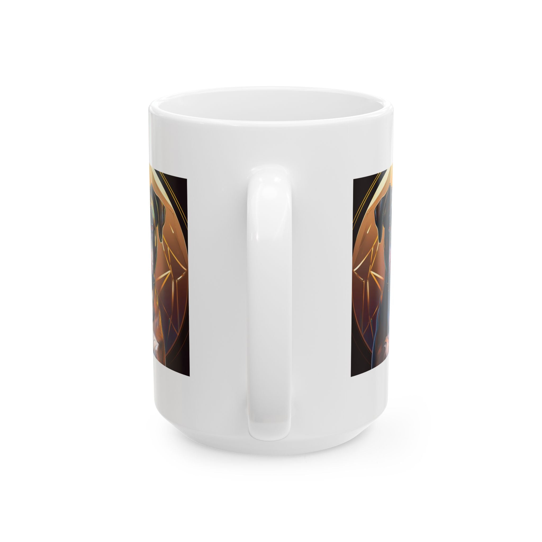 Brindle Gold Ceramic Mug, (11oz, 15oz)
