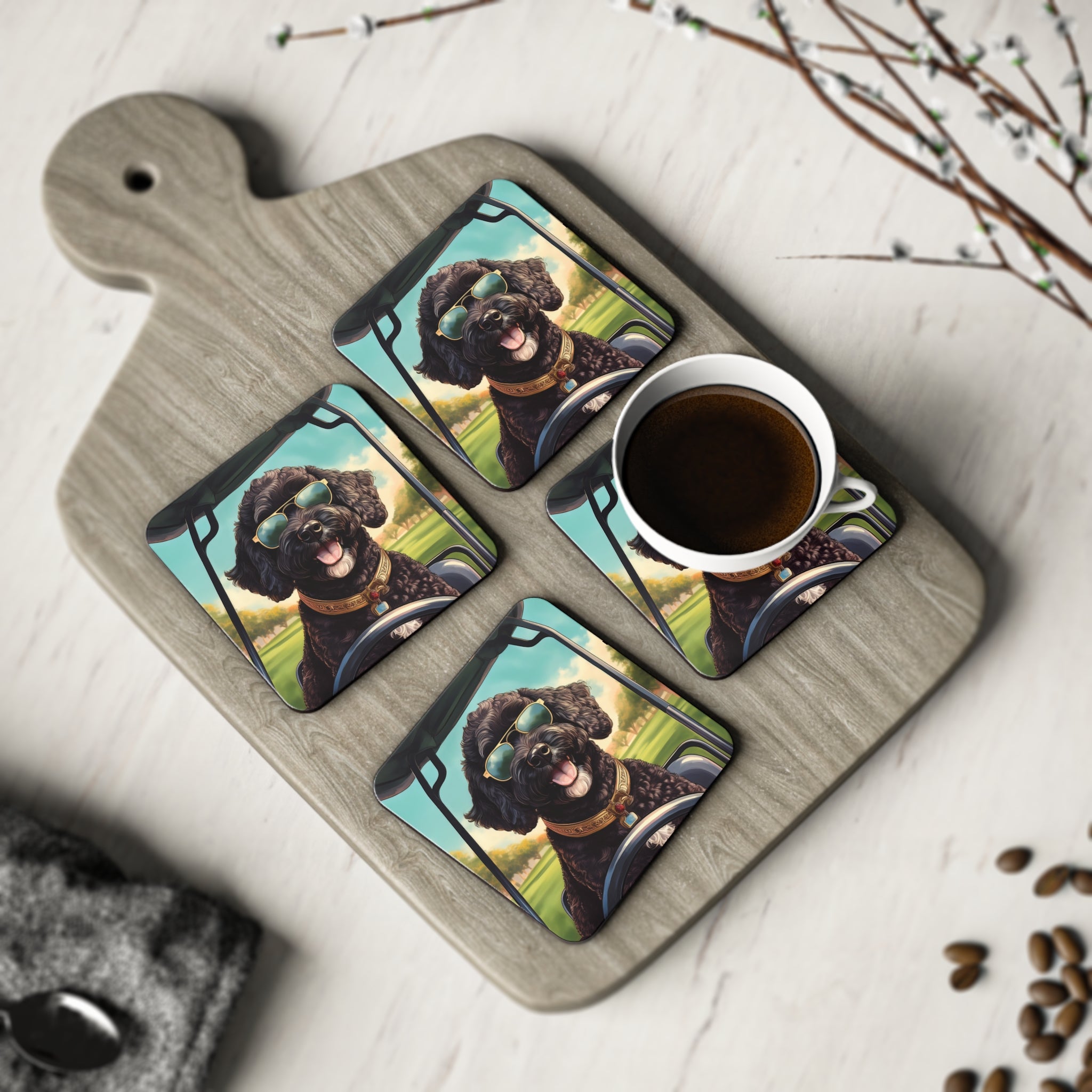 Doodle Golf Cart Coasters