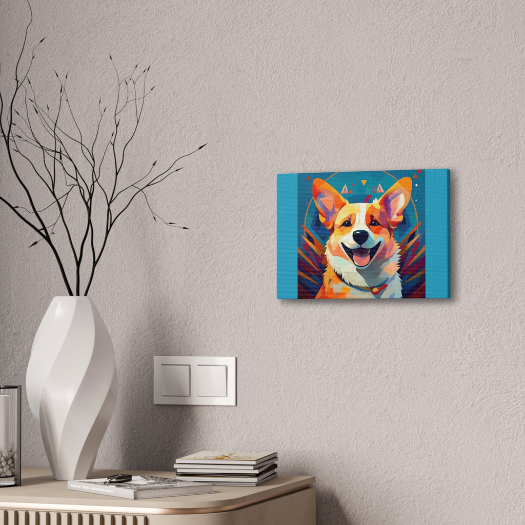 Corgi Canvas Painting