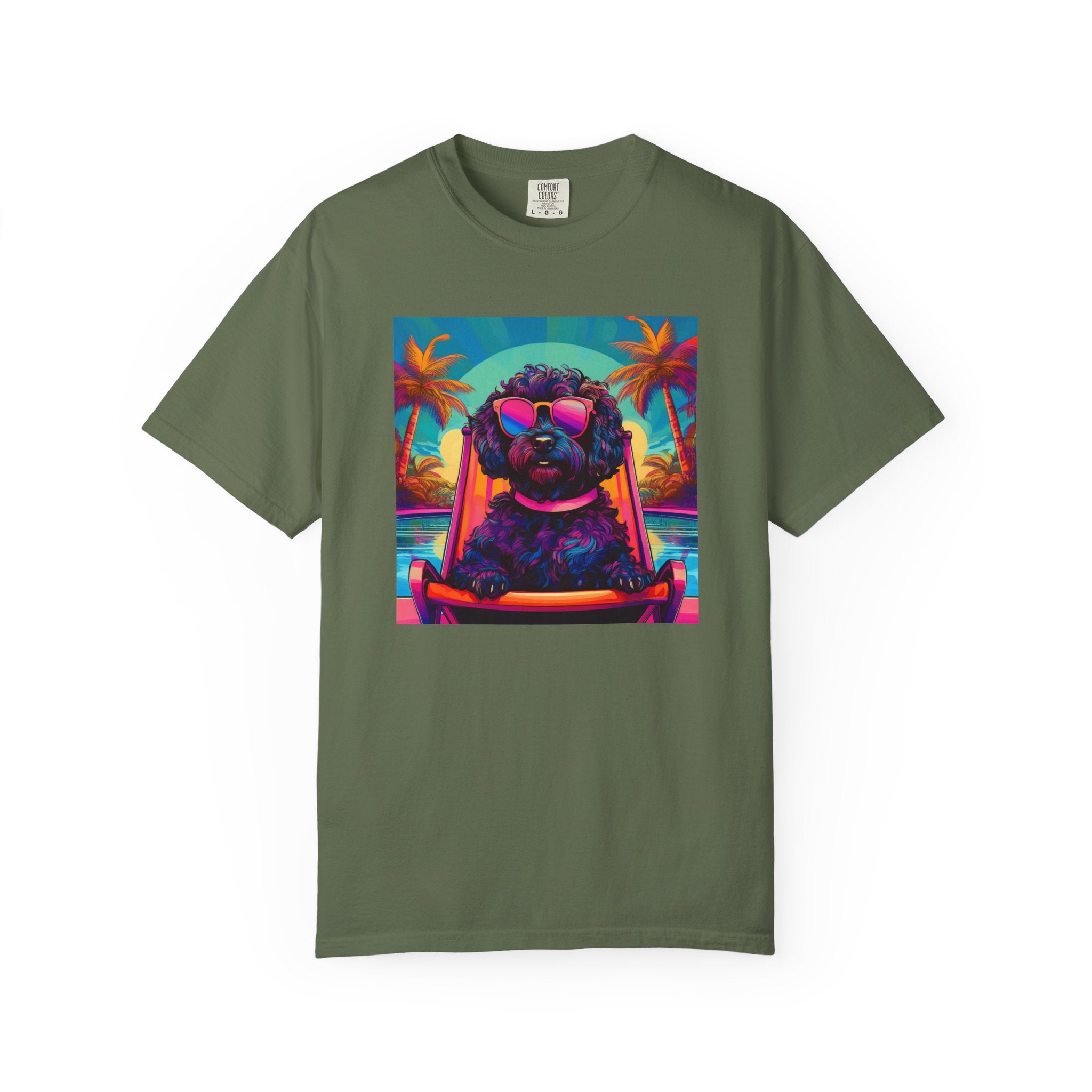 Doodle Poolside Unisex Garment-Dyed T-shirt