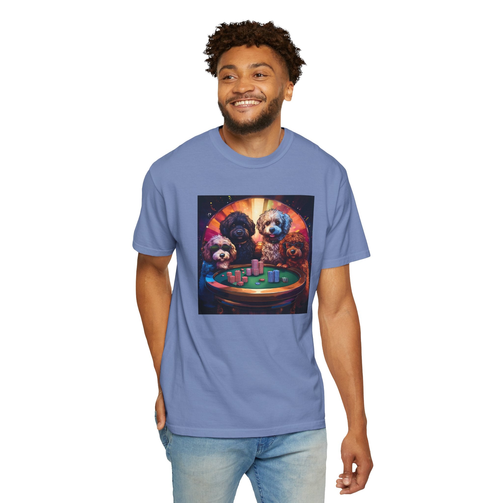 Doodle Poker Game Unisex Garment-Dyed T-shirt
