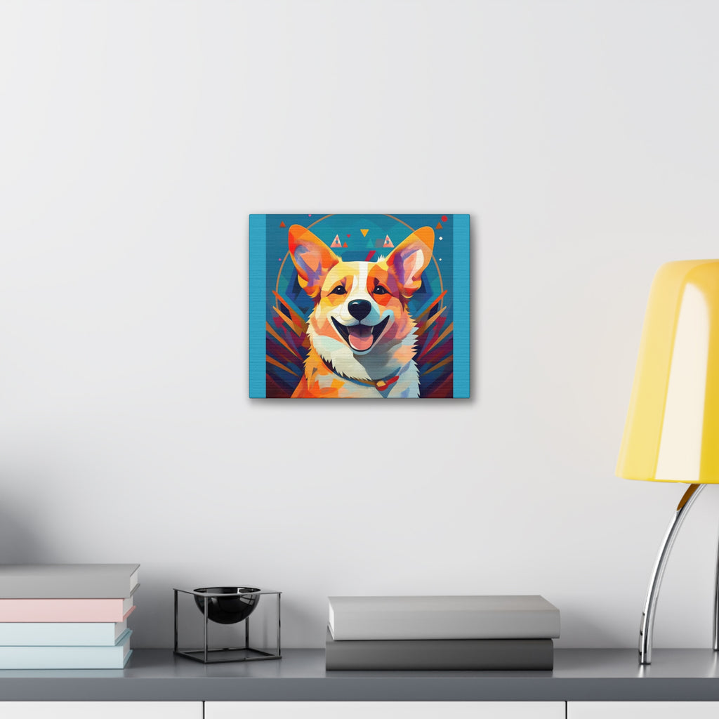 Corgi Canvas Painting
