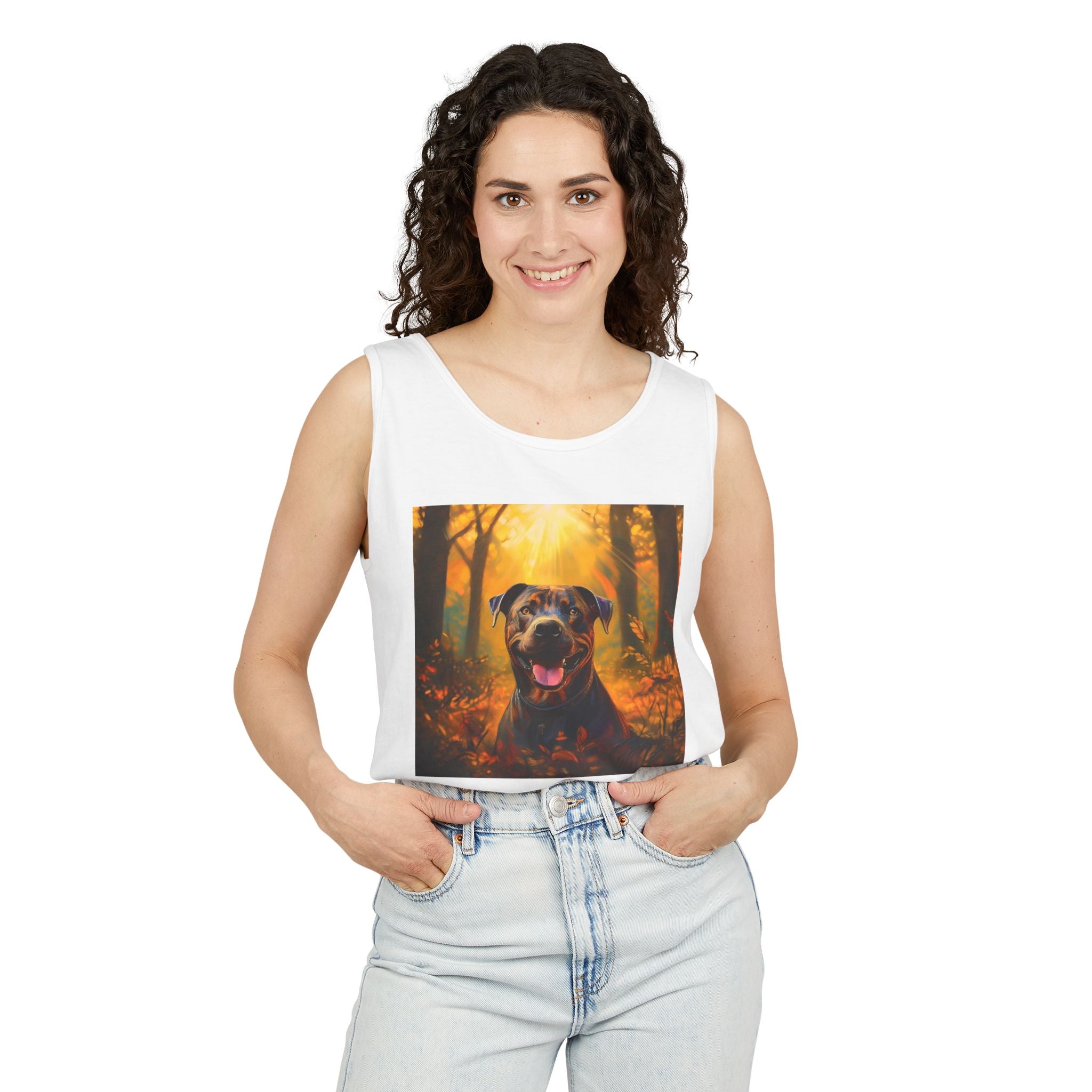 Pit Bull Brindle Autumn Unisex Tank Top