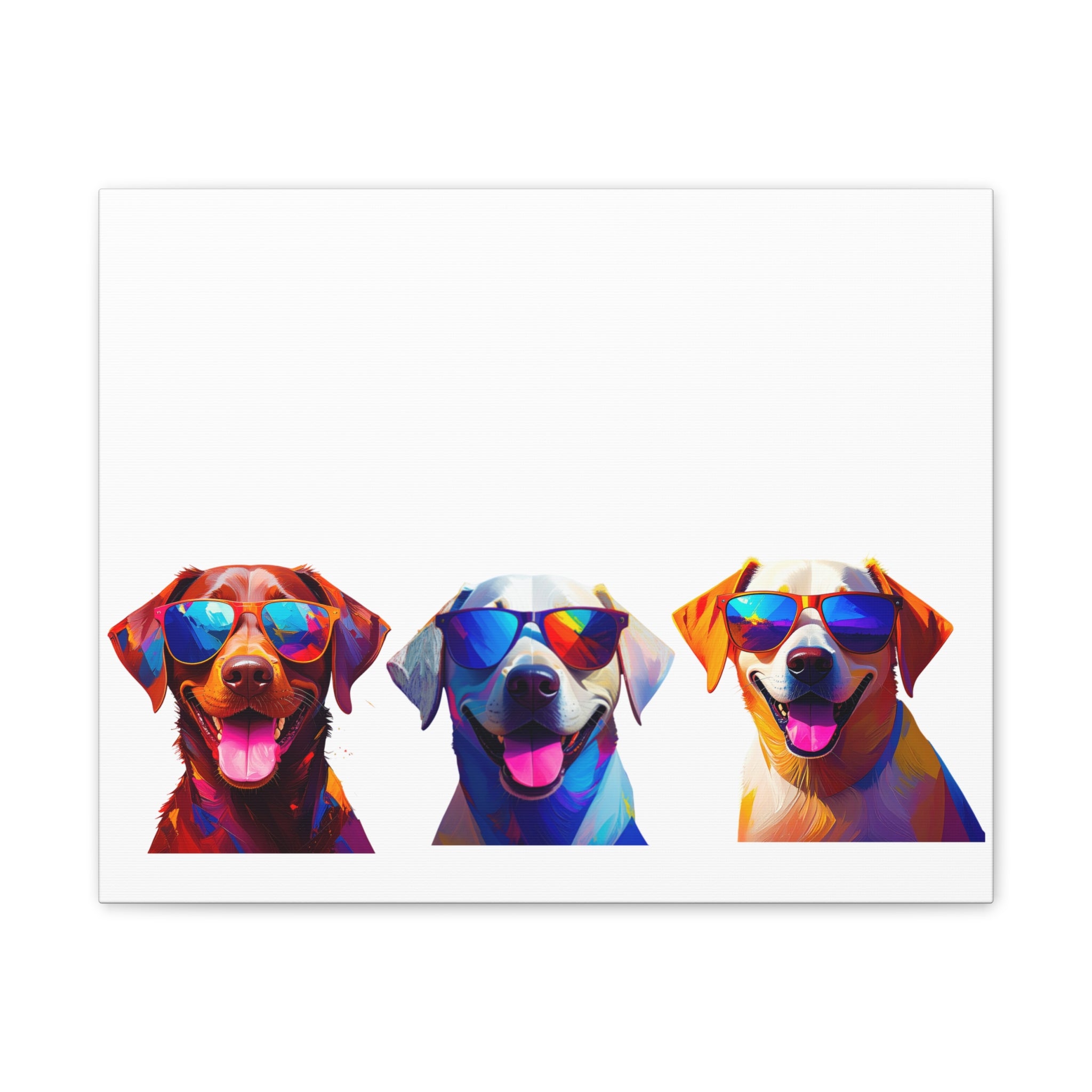 3 Labs Sunglasses Canvas Painting
