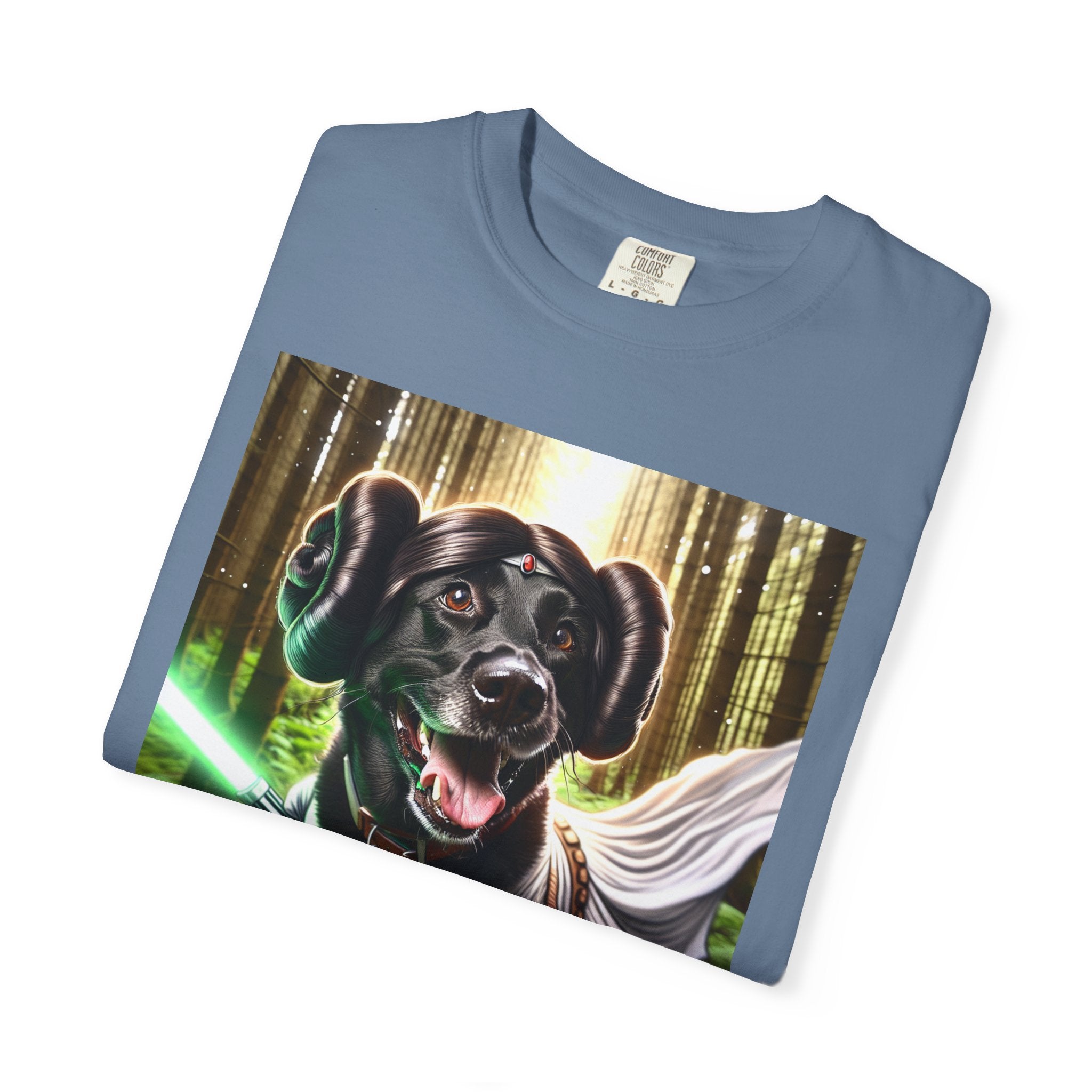 Black Lab Galaxy Princess Unisex Garment-Dyed T-shirt