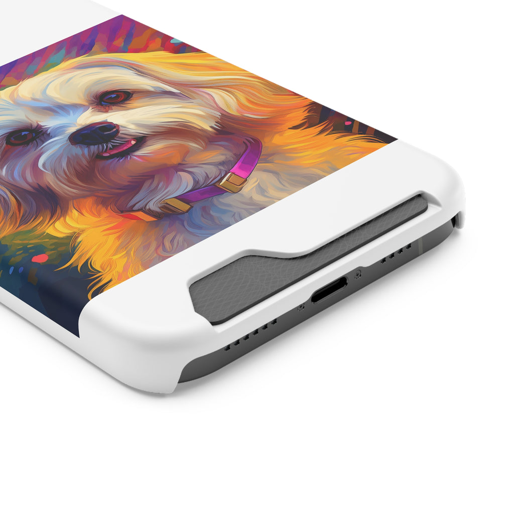 Havanese Phone Case with Card Holder