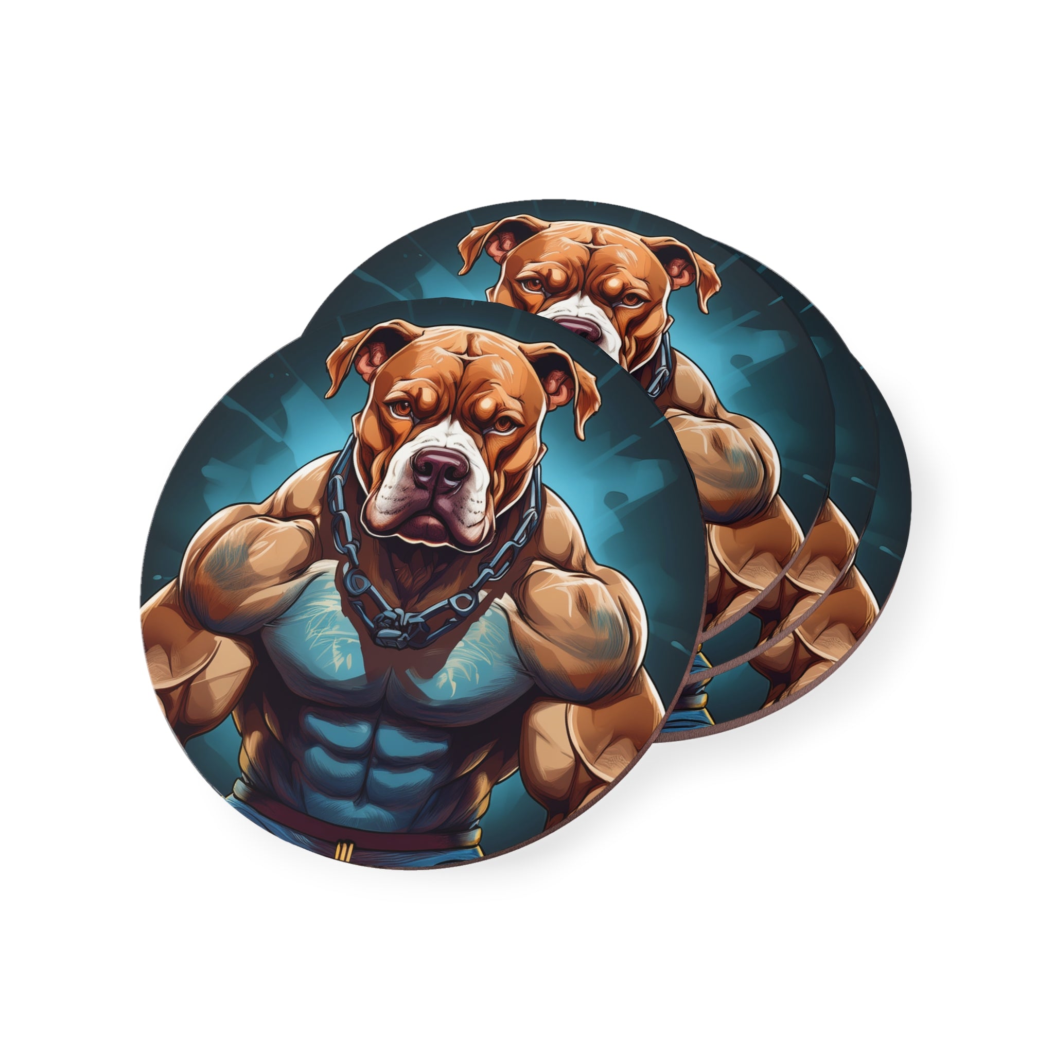 Pitbull Body Builder Coasters