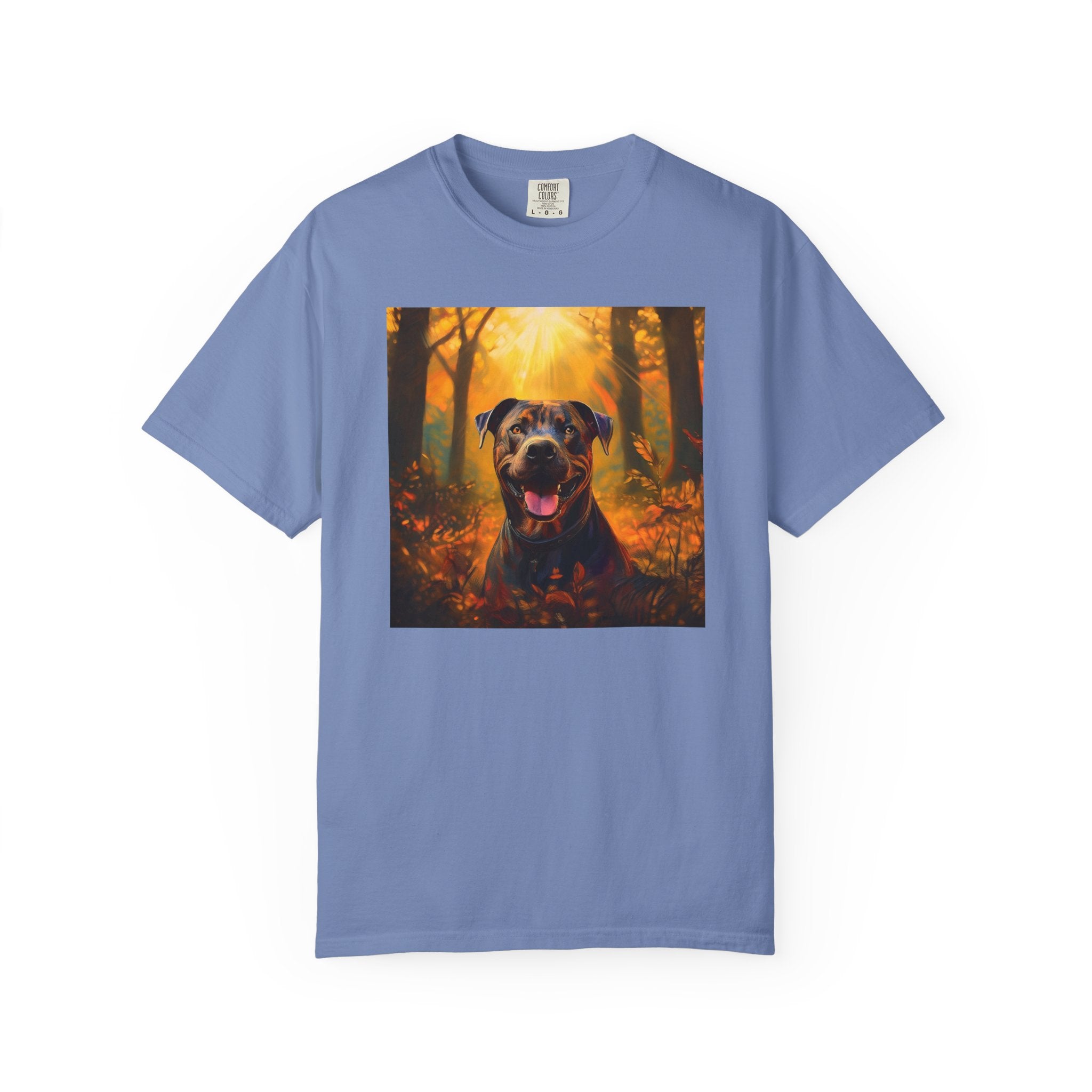 Pit Bull Brindle Autumn Unisex Garment-Dyed T-shirt