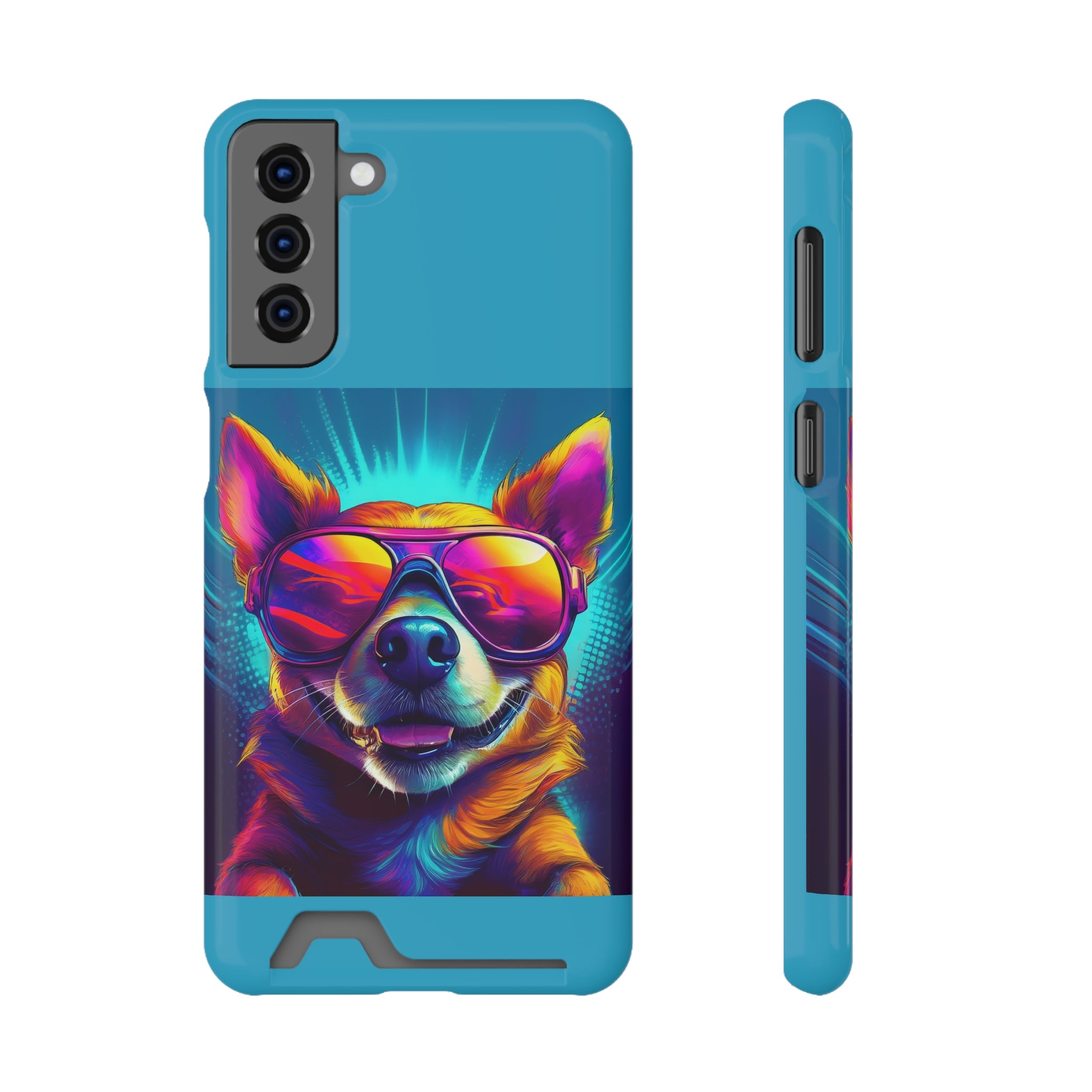 Chihuahua Cool Sunglasses Phone Case with Card Holder