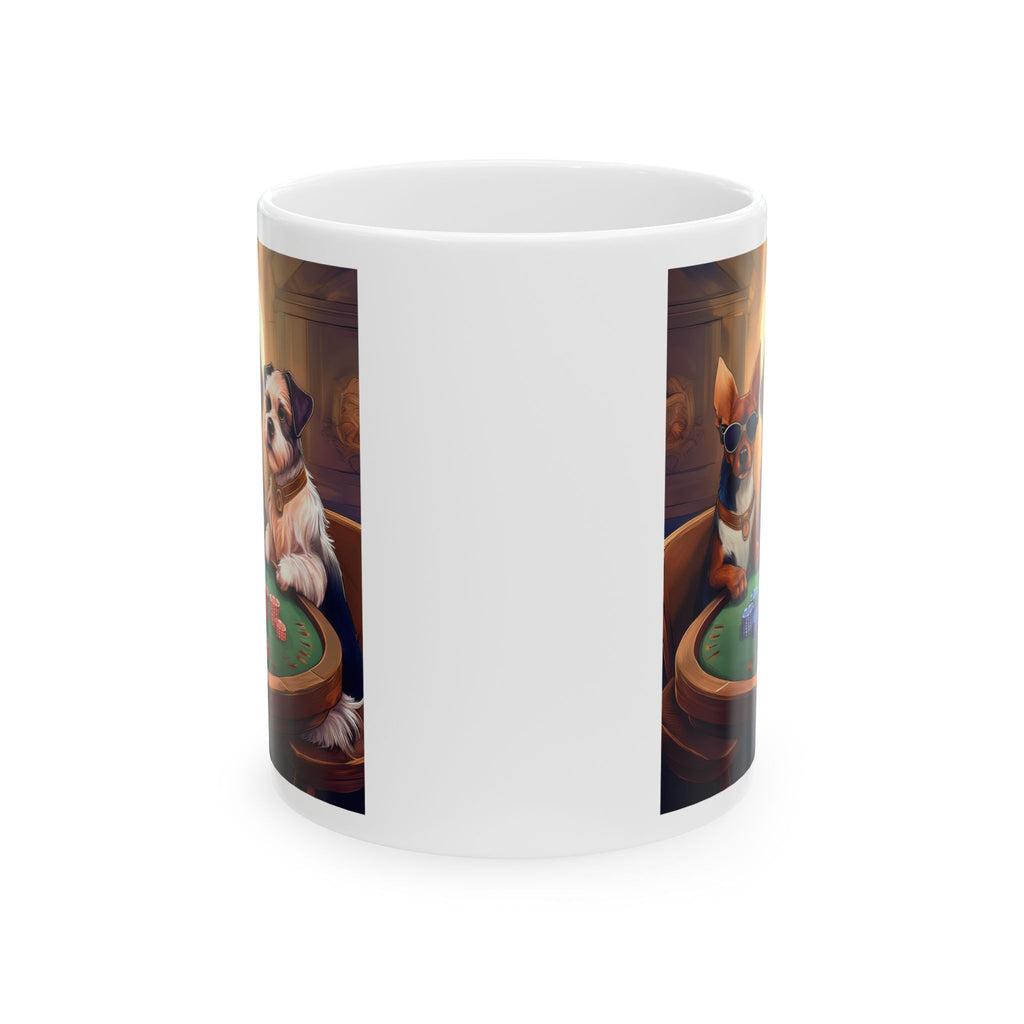 Puppy Poker Ceramic Mug, (11oz, 15oz)