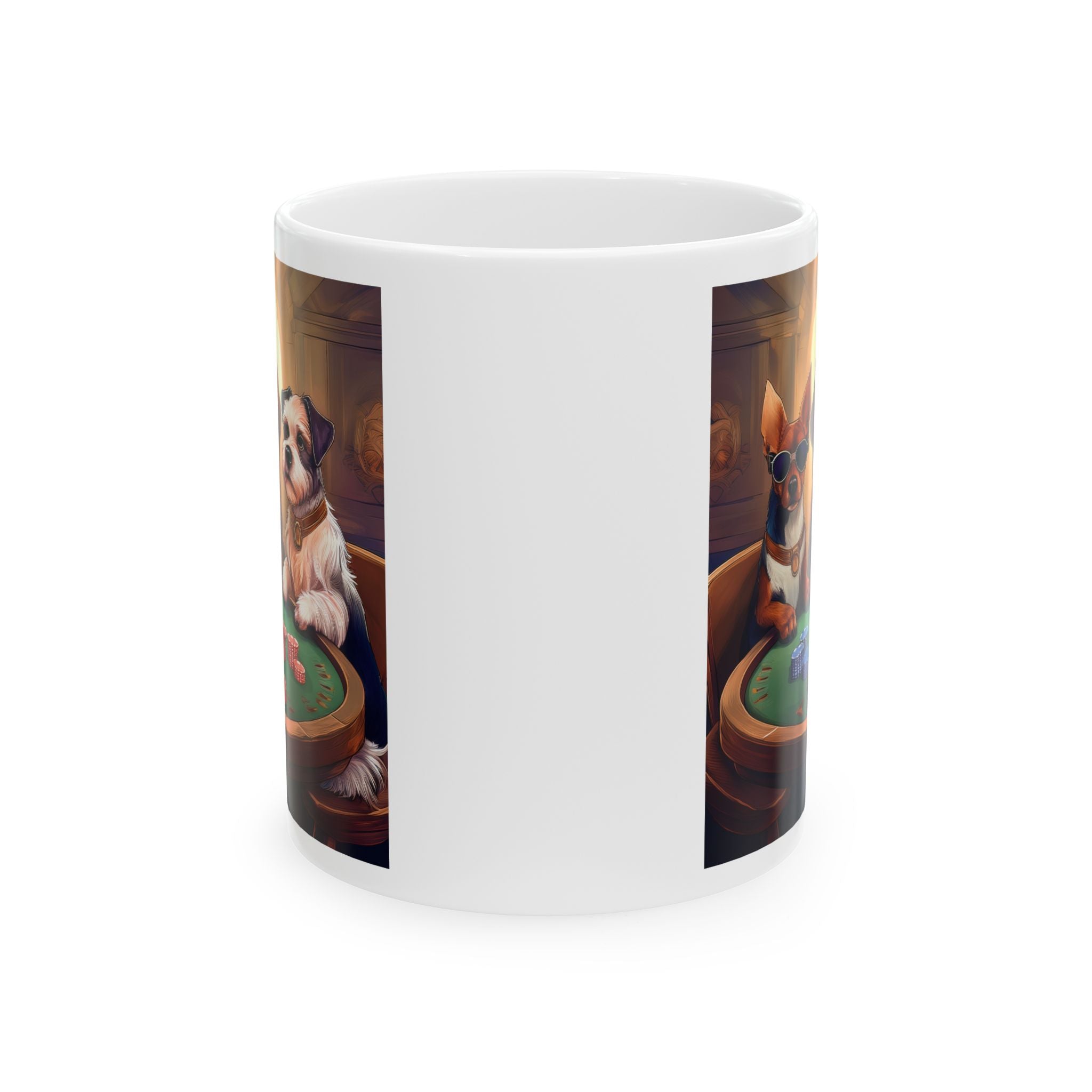 Puppy Poker Ceramic Mug, (11oz, 15oz)