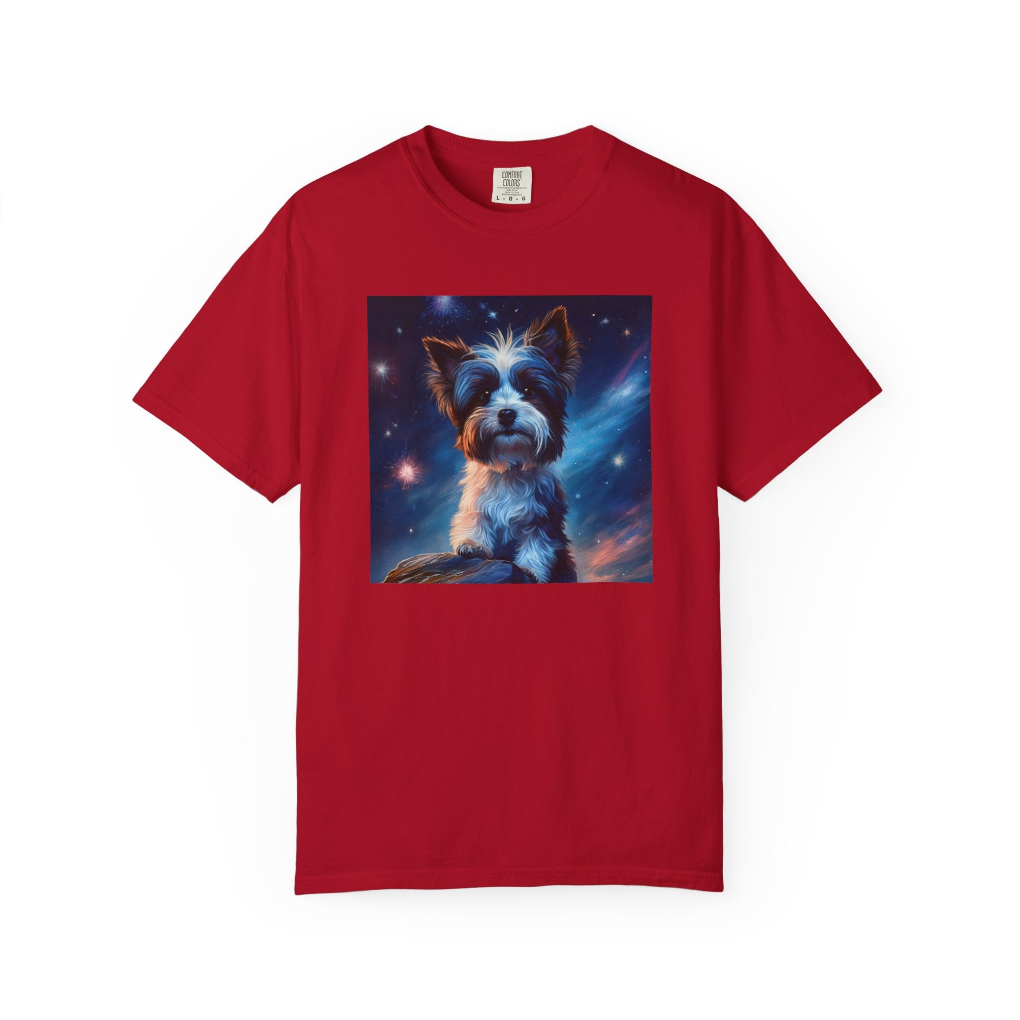 Biewer Terrier Stary Night Unisex Garment-Dyed T-shirt