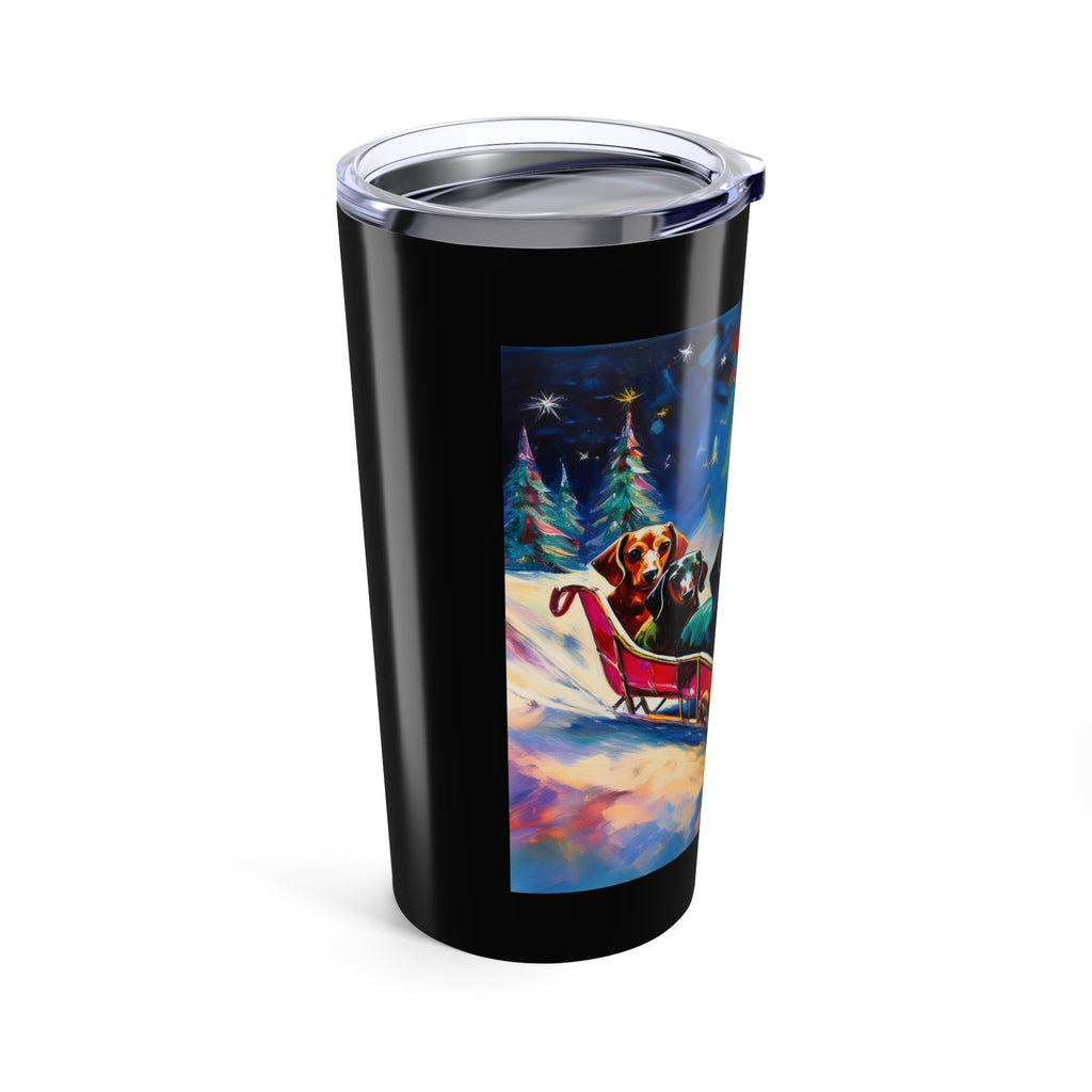 Dachshund Night Sleighride Tumbler 20oz