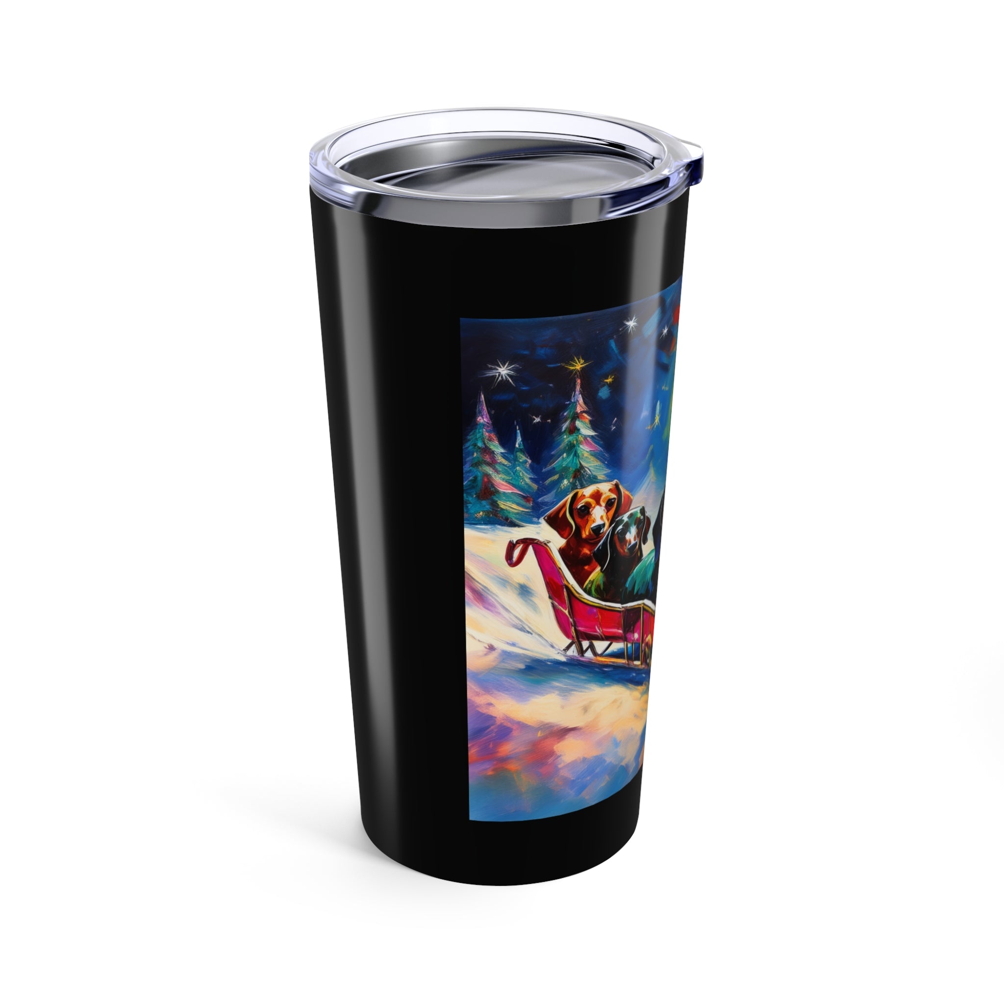 Dachshund Night Sleighride Tumbler 20oz