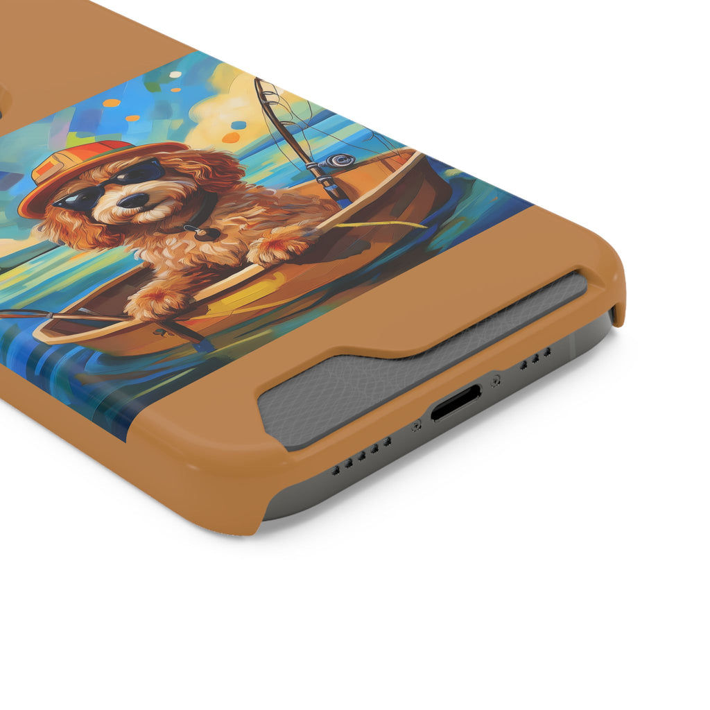 Doodle Fishing Phone Case with Card Holder