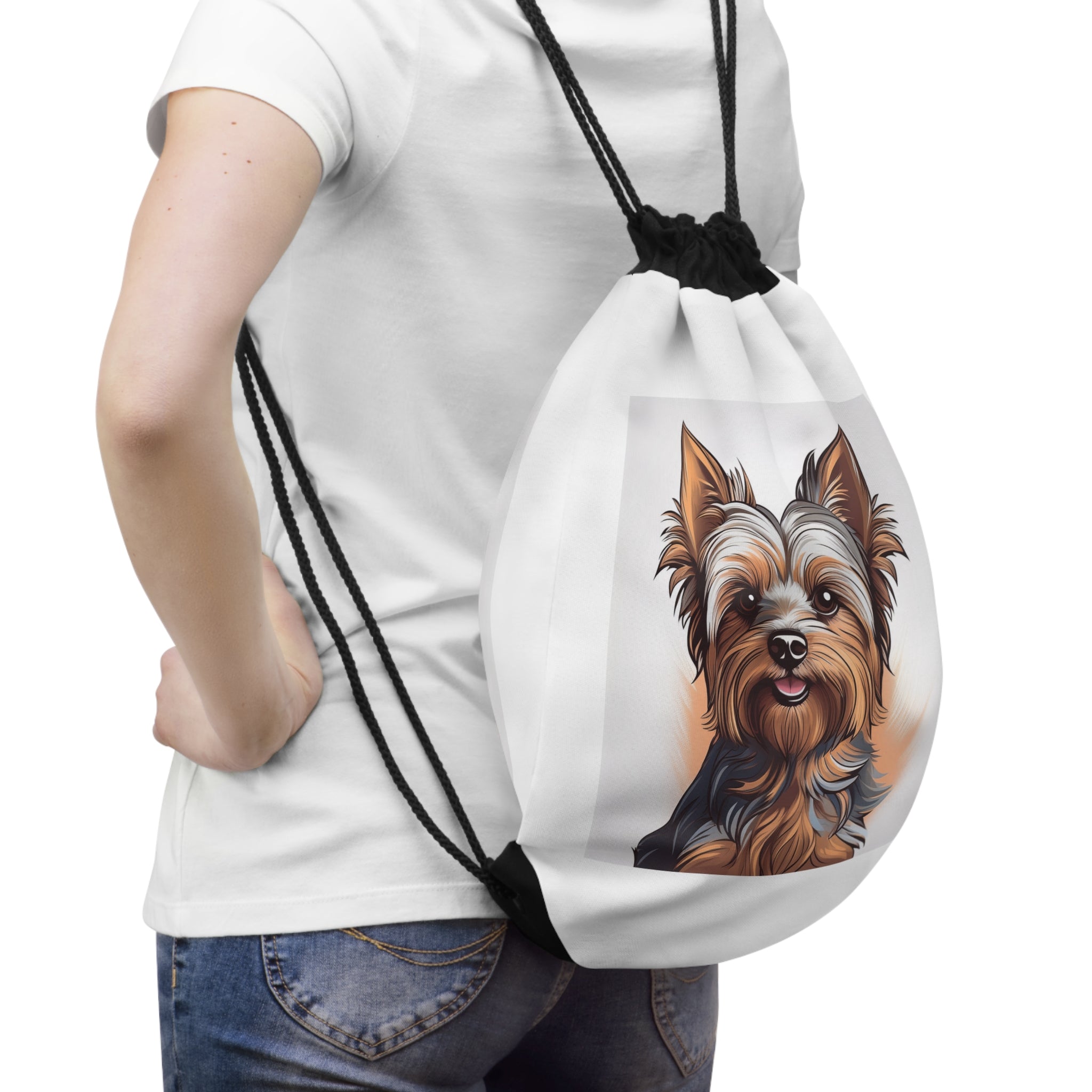 Yorkie Drawstring Bag