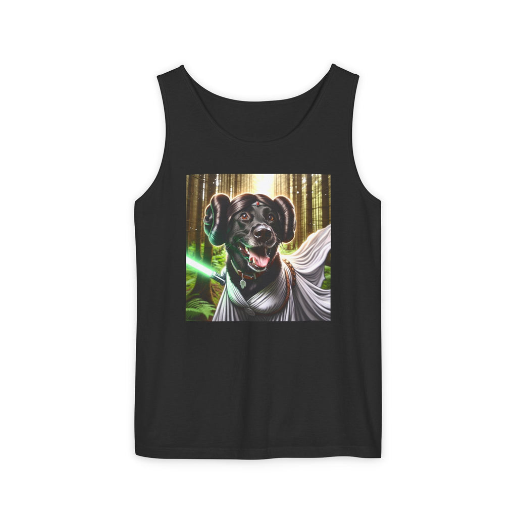 Black Lab Galaxy Princess Unisex Tank Top