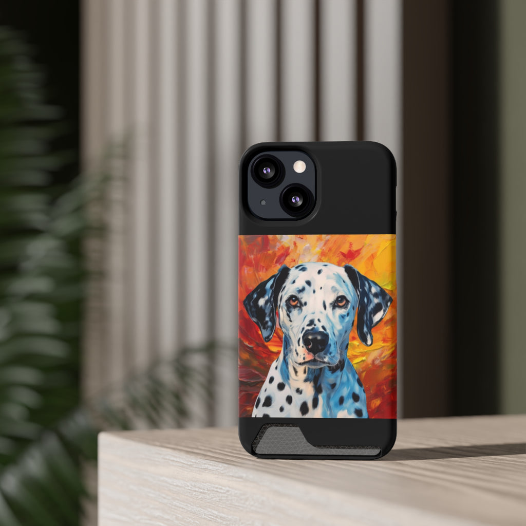 Dalmation Phone Case with Card Holder