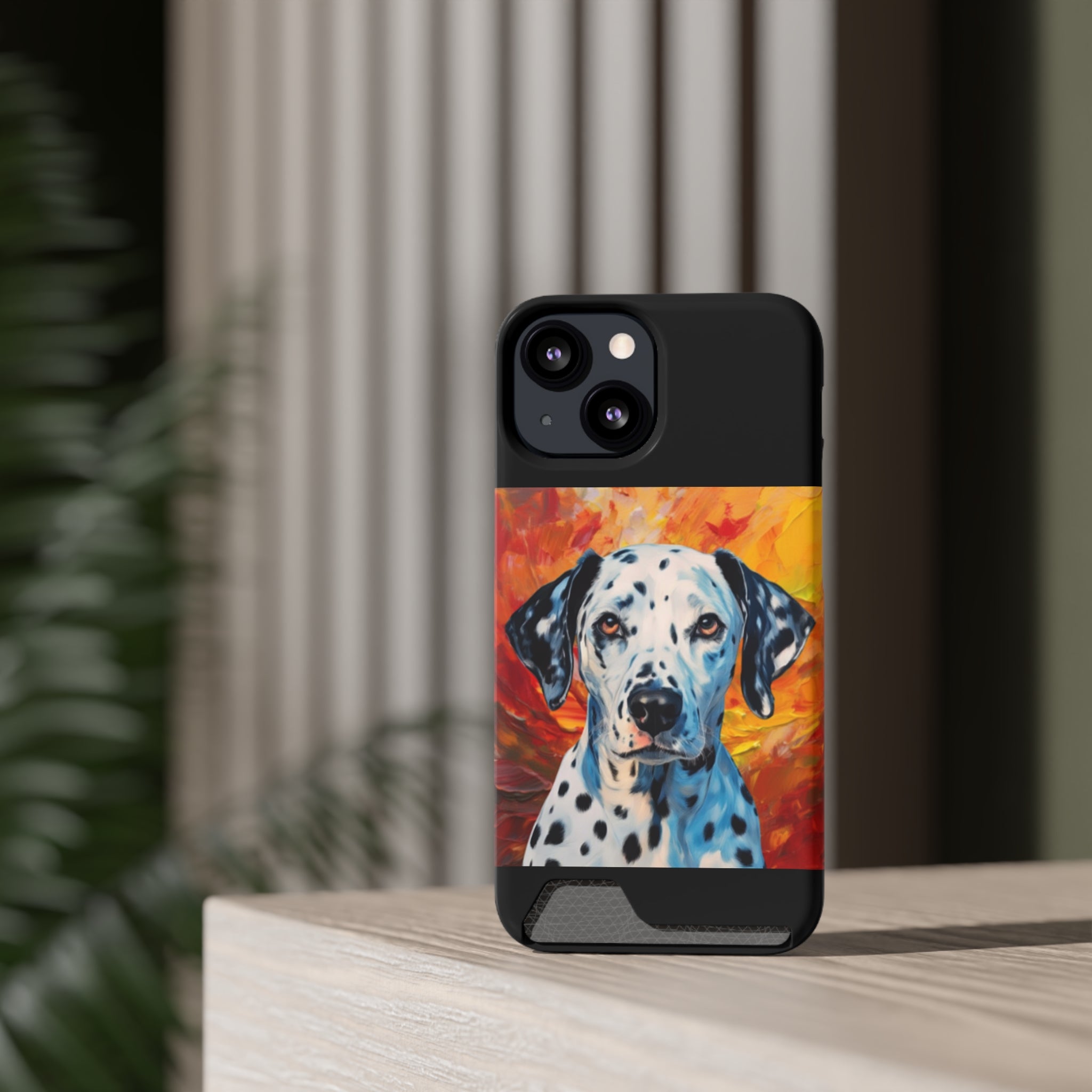 Dalmation Phone Case with Card Holder