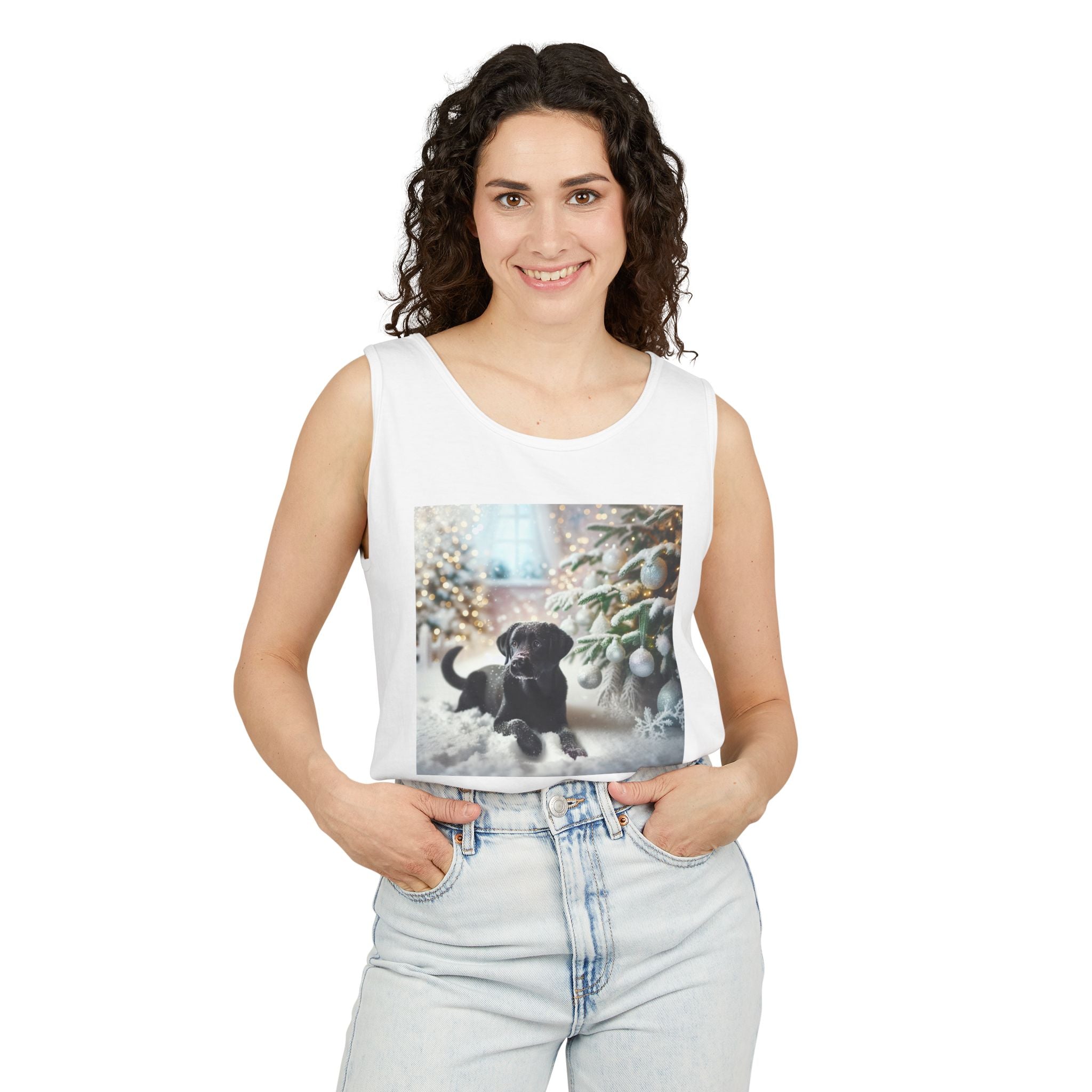 Black Lab Puppy Holiday Unisex Tank Top