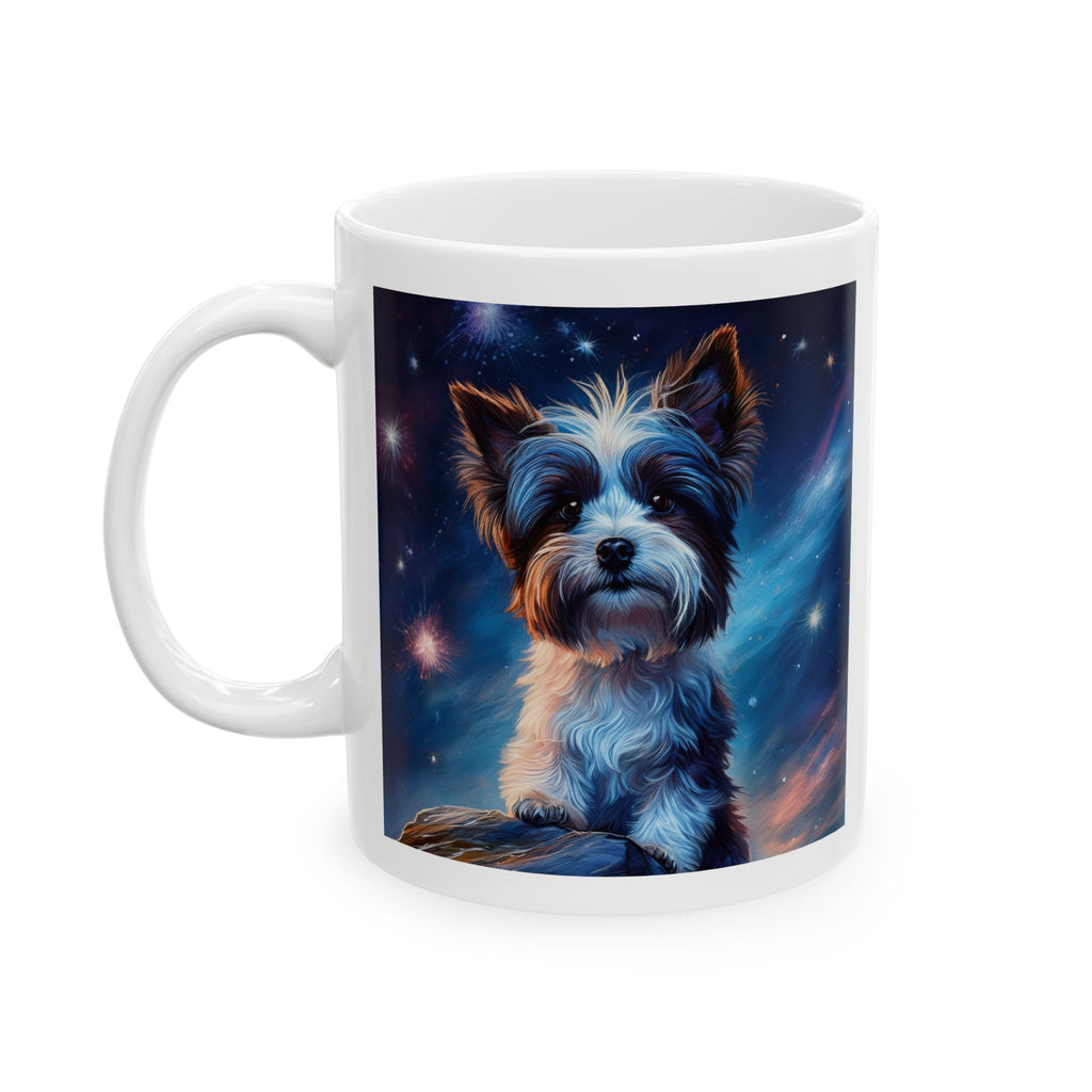 Biewer Terrier Stary Night Ceramic Mug, (11oz, 15oz)