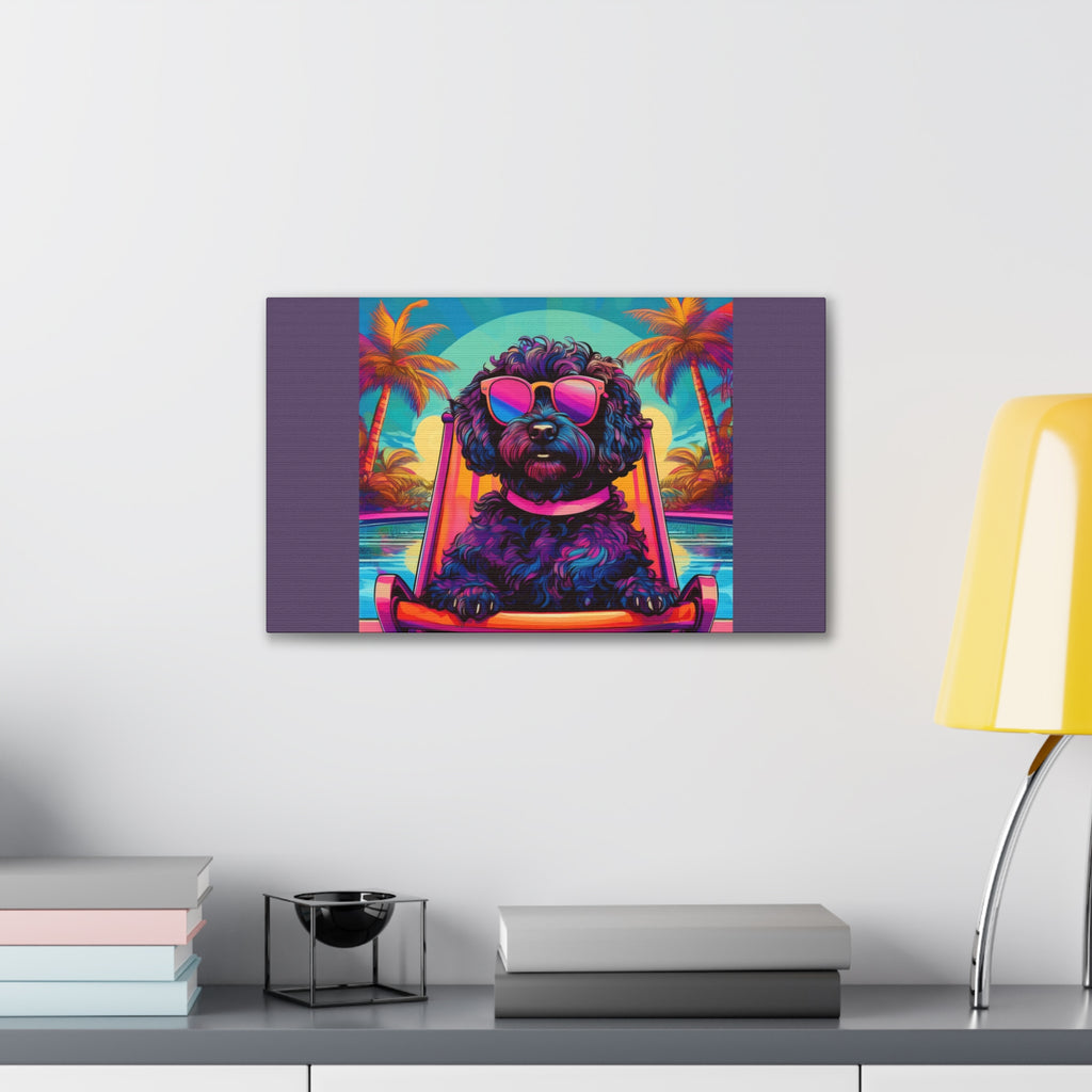 Doodle Poolside Canvas Painting