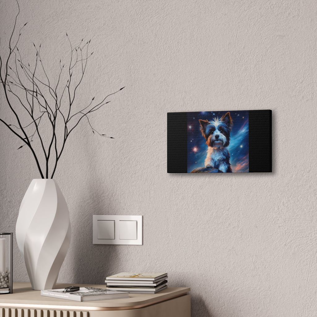 Biewer Terrier Stary Night Cavas Painting