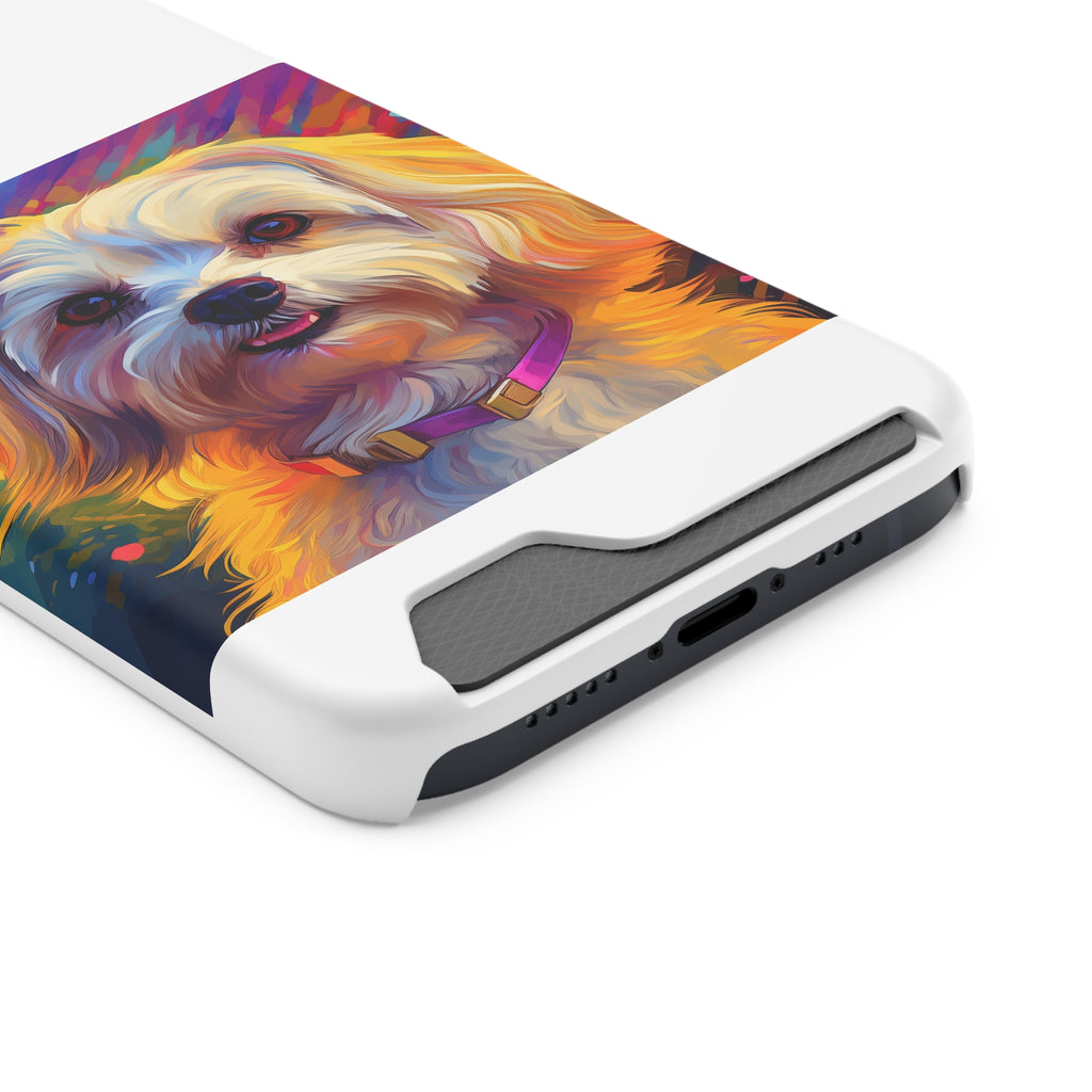 Havanese Phone Case with Card Holder