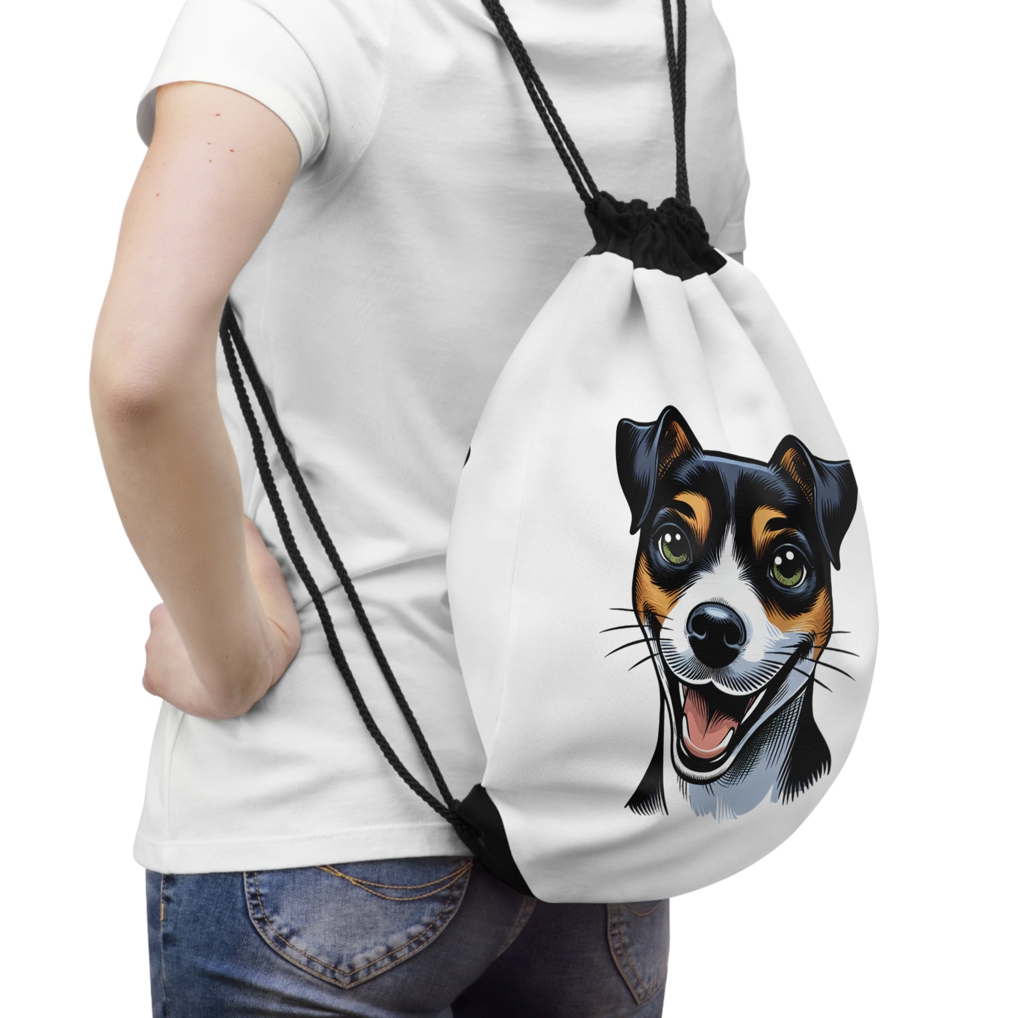 Jack Russel Drawstring Bag