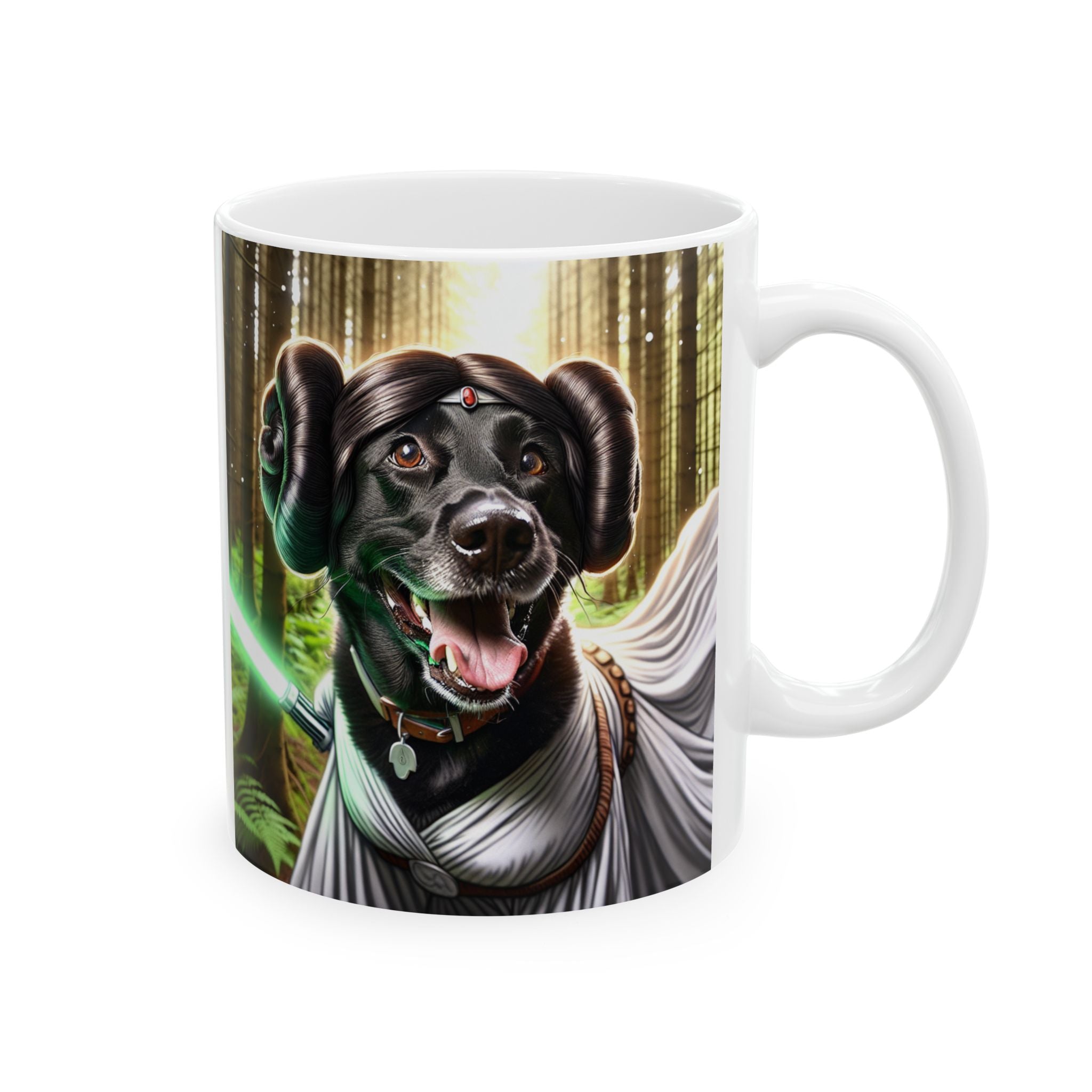 Black Lab Galaxy Princess Ceramic Mug, (11oz, 15oz)
