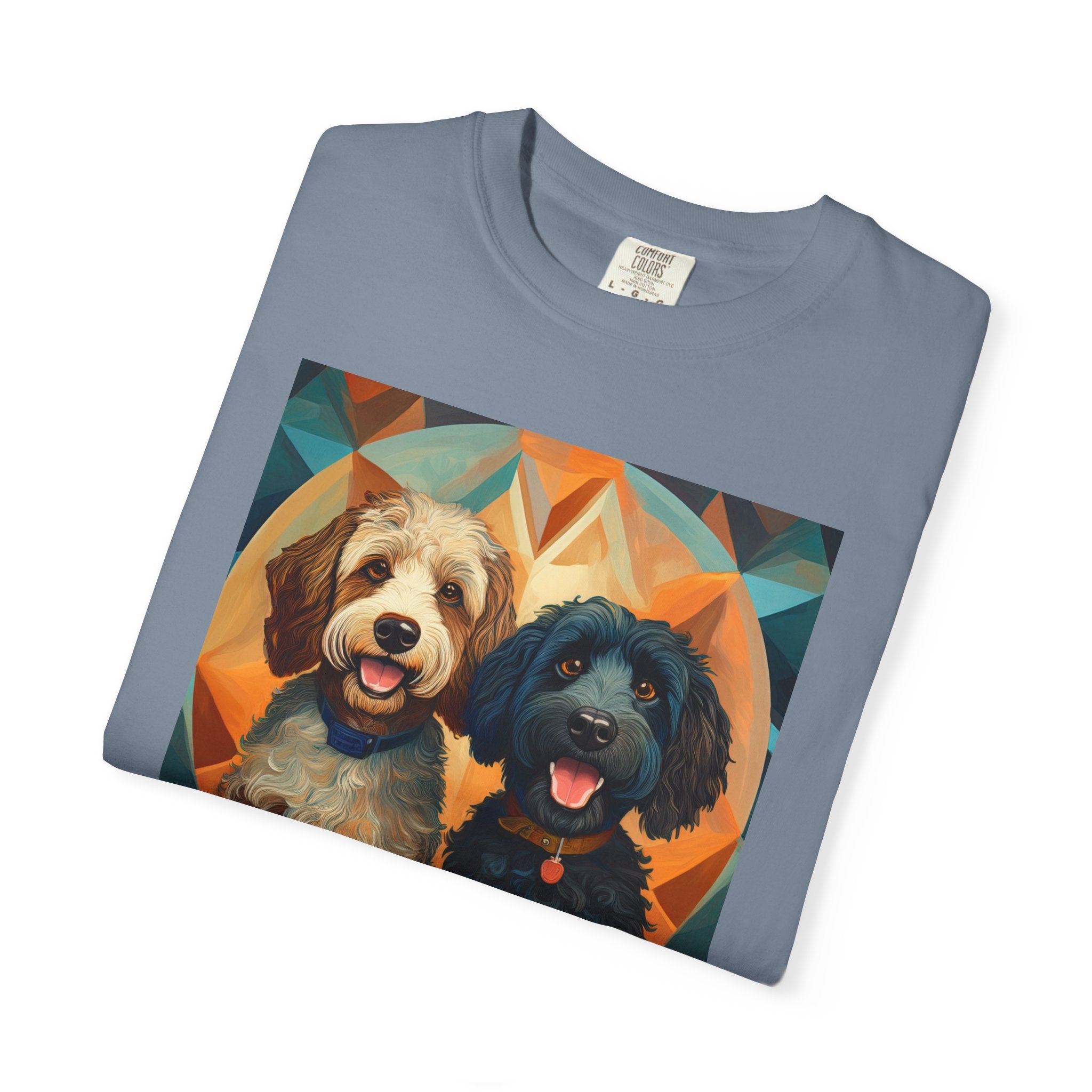 Doodles, Black & Tan Unisex Garment-Dyed T-shirt