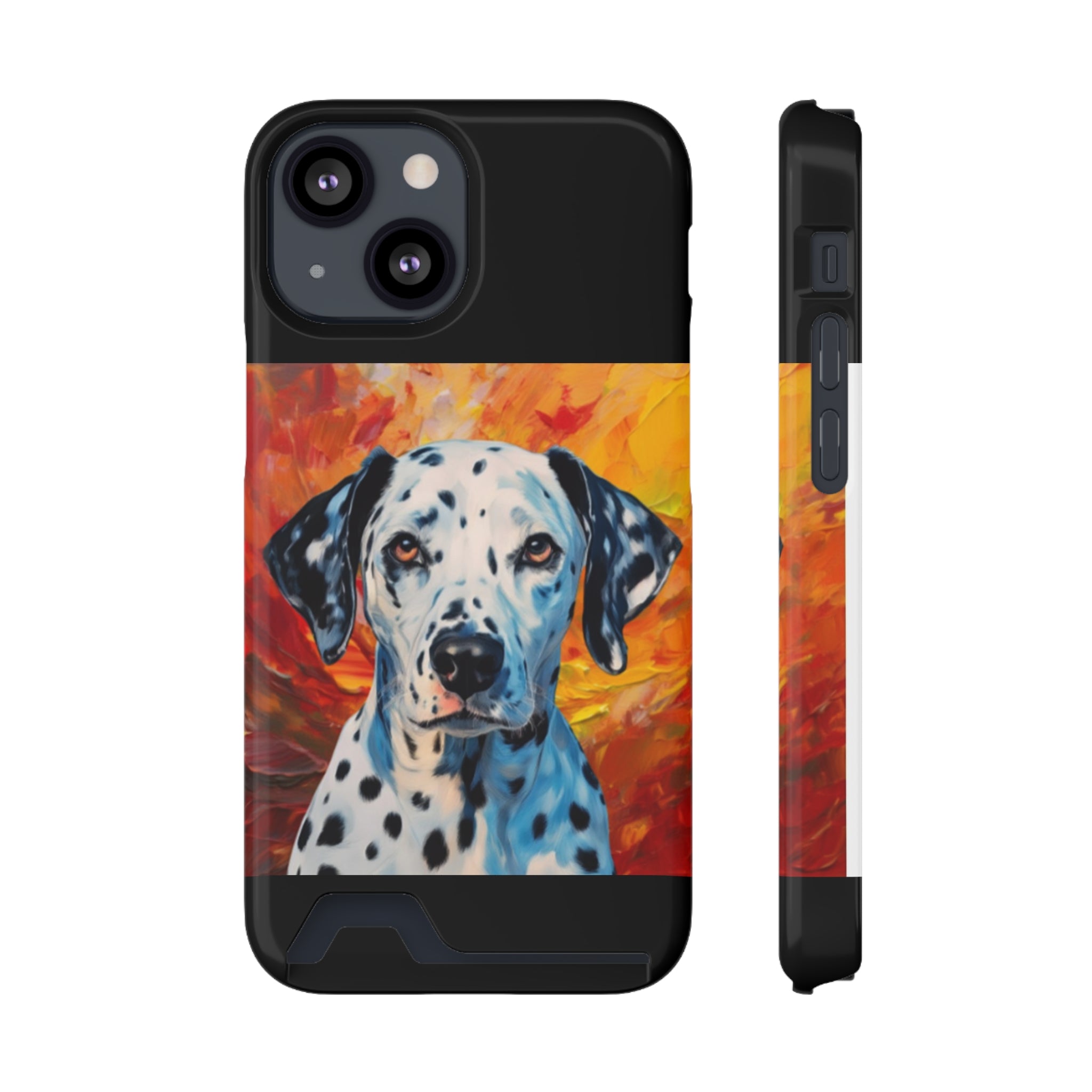 Dalmation Phone Case with Card Holder