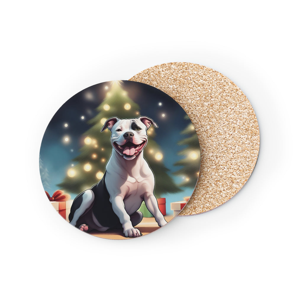 Pit Bull Holiday Coasters