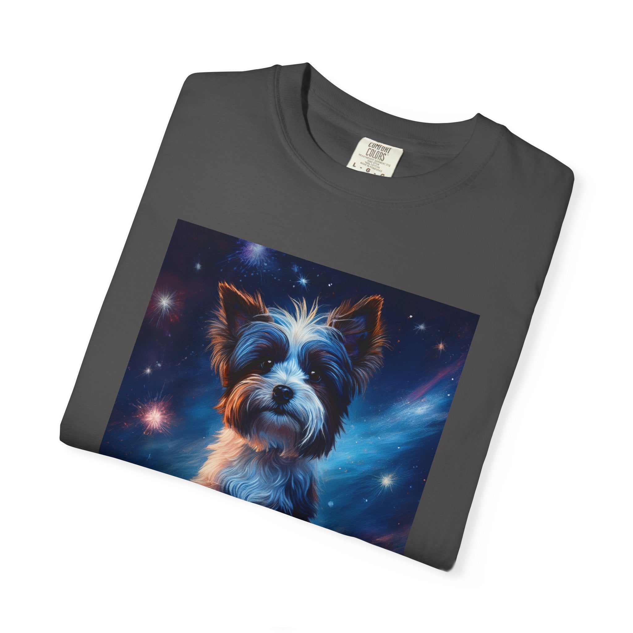 Biewer Terrier Stary Night Unisex Garment-Dyed T-shirt