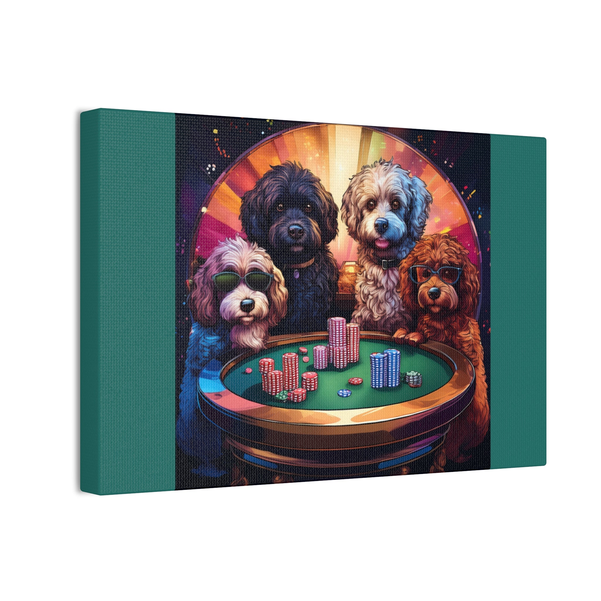 Doodle Poker Game Canvas Painting