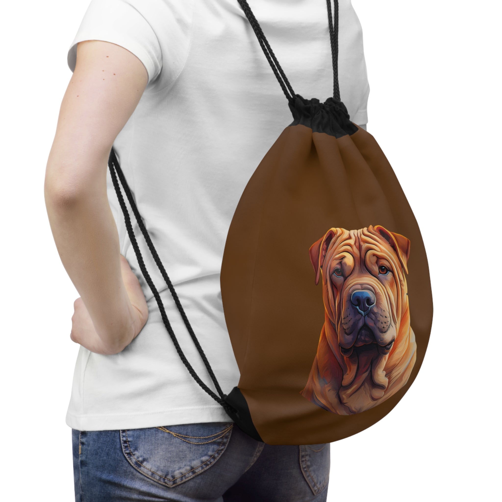 Shar Pei Drawstring Bag
