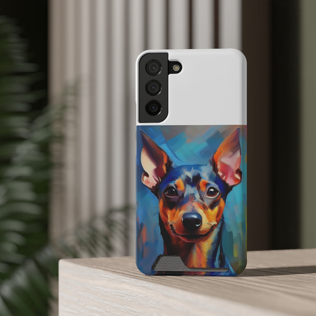 Miniature Pincher Phone Case with Card Holder