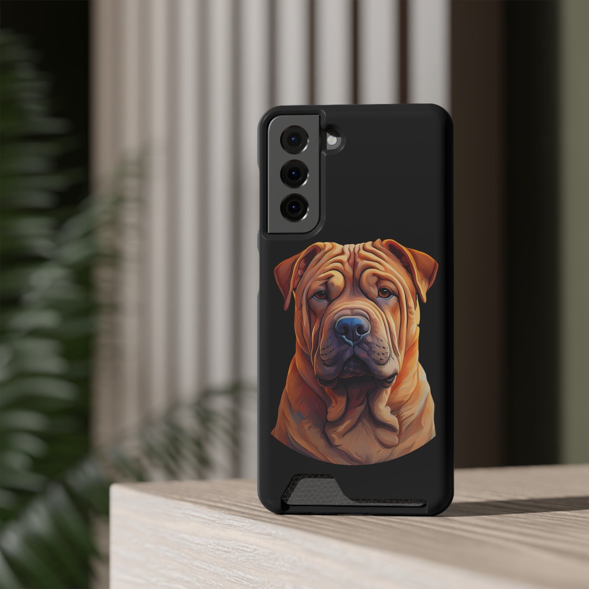 Shar Pei Phone Case with Card Holder
