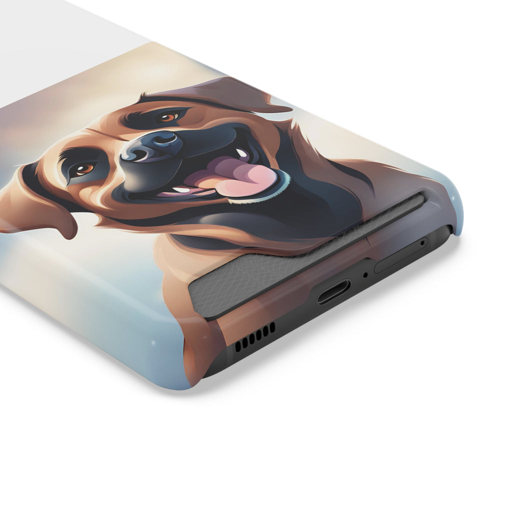 Black Mouth Cur Phone Case with Card Holder